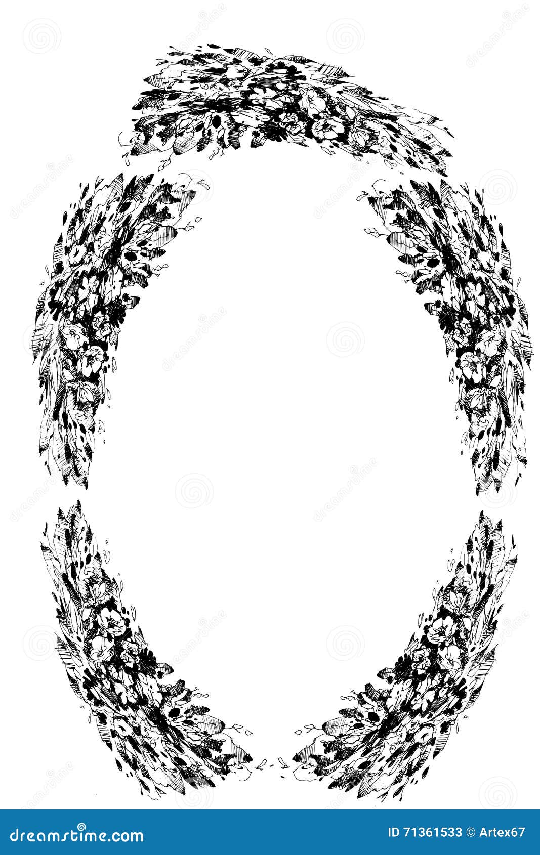 Beautiful Wreath of Poppies Stock Vector Illustration of flora, petal