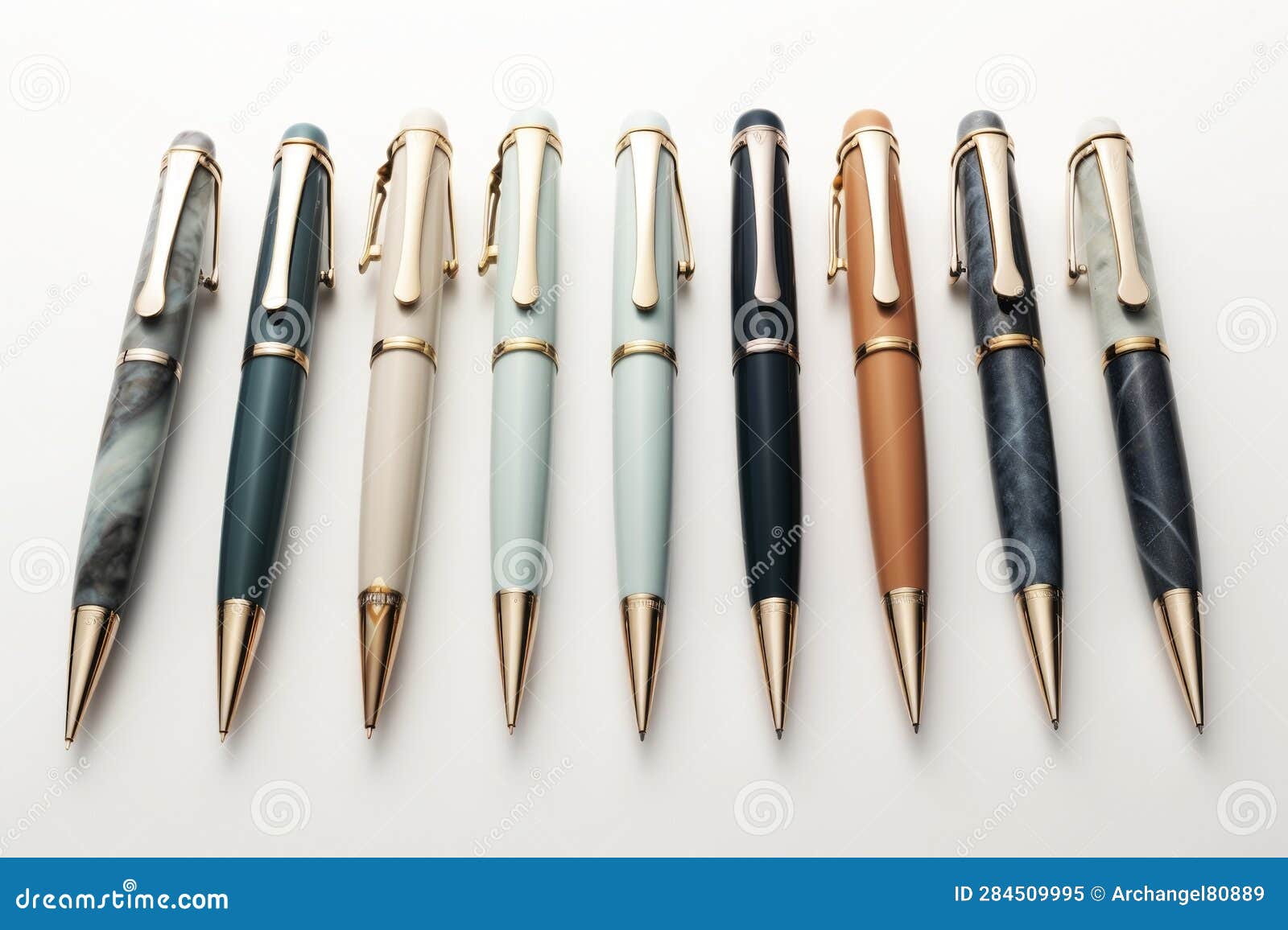 Beautiful Writing Pens. Generative AI Stock Illustration Illustration