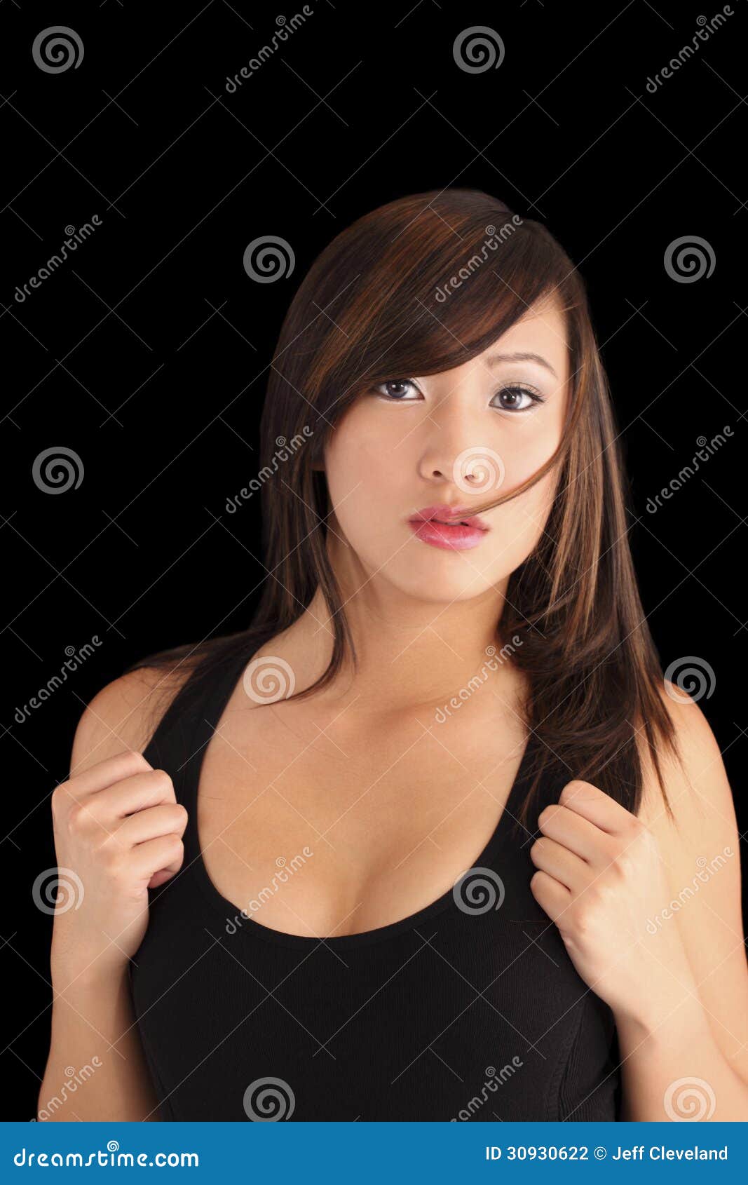 Beautiful Young Asian American Teen Girl Portrait Stock Photo