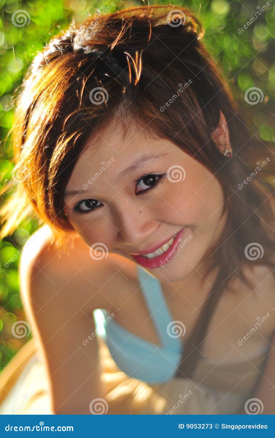 Beautiful Young Asian Woman Flirting Stock Photos Image