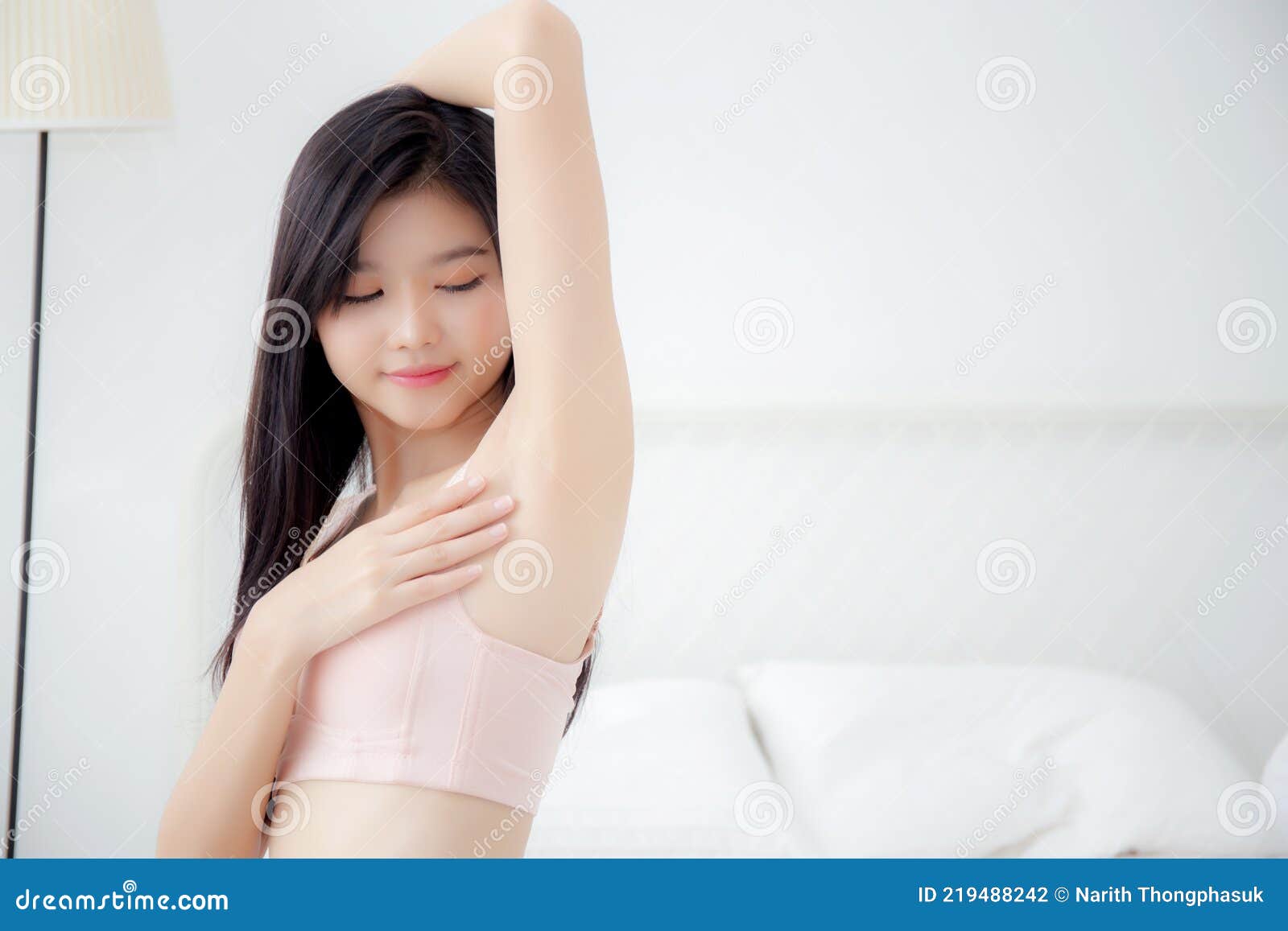 Asian Teen Fingers Herself - Beautiful Young Asian Woman in Underwear Applying Cream and Lotion on  Armpit. Stock Photo - Image of fresh, cosmetology: 219488242