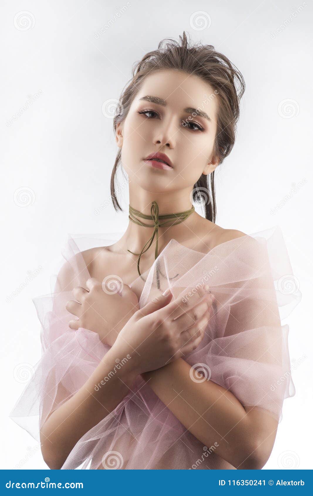 957px x 1300px - Beautiful Young Big Breast Asian Girl Wearing a Pink Veil on Her Stock  Image - Image of breast, model: 116350241