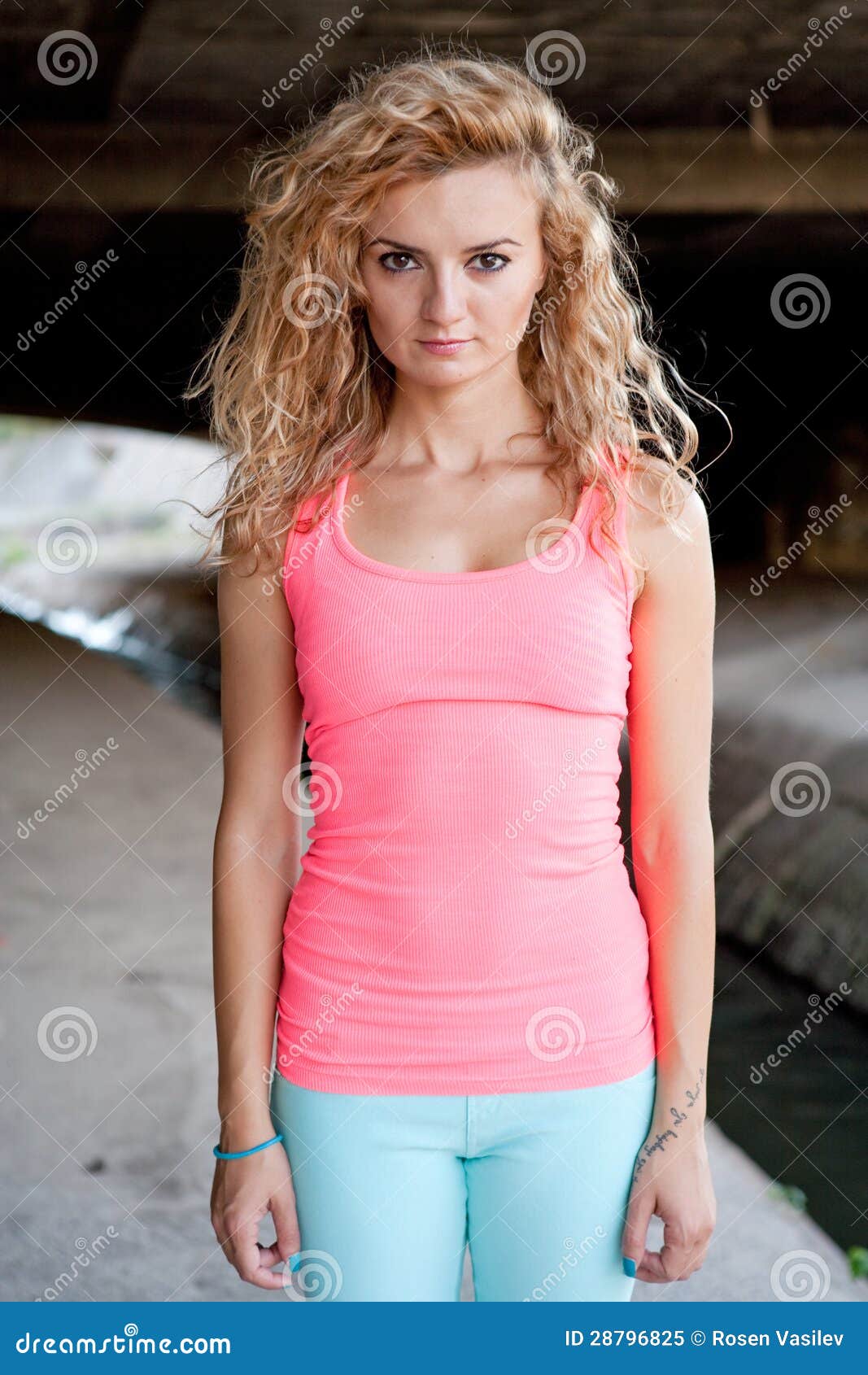 Beautiful Young Blond Model Stock Image Image Of Funky