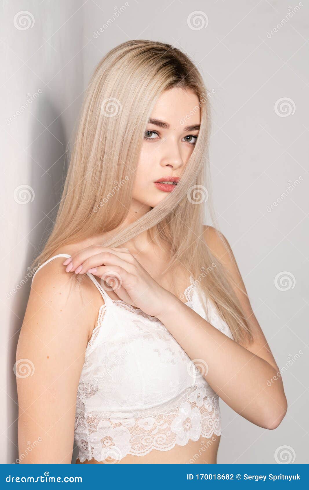 Posing blonde girl