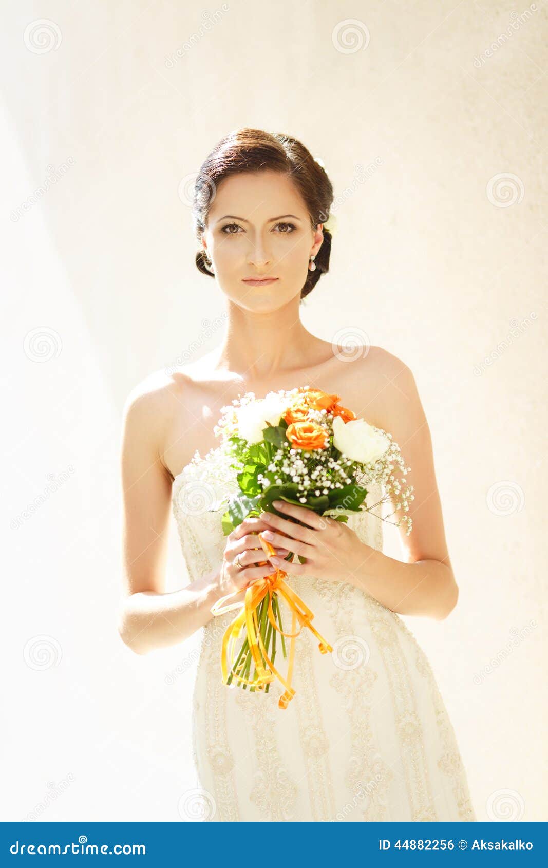 Beautiful young bride stock photo. Image of attractive - 44882256