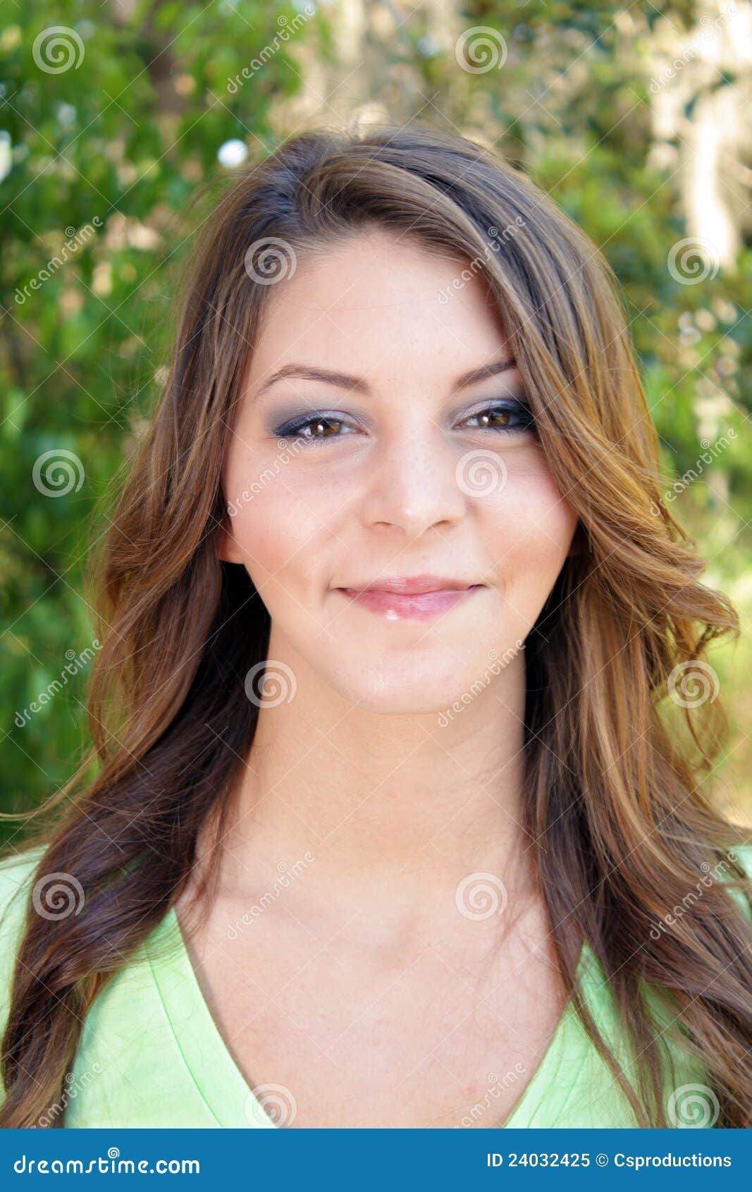 Beautiful Young Outdoor Headshot (1) Stock Image Image of