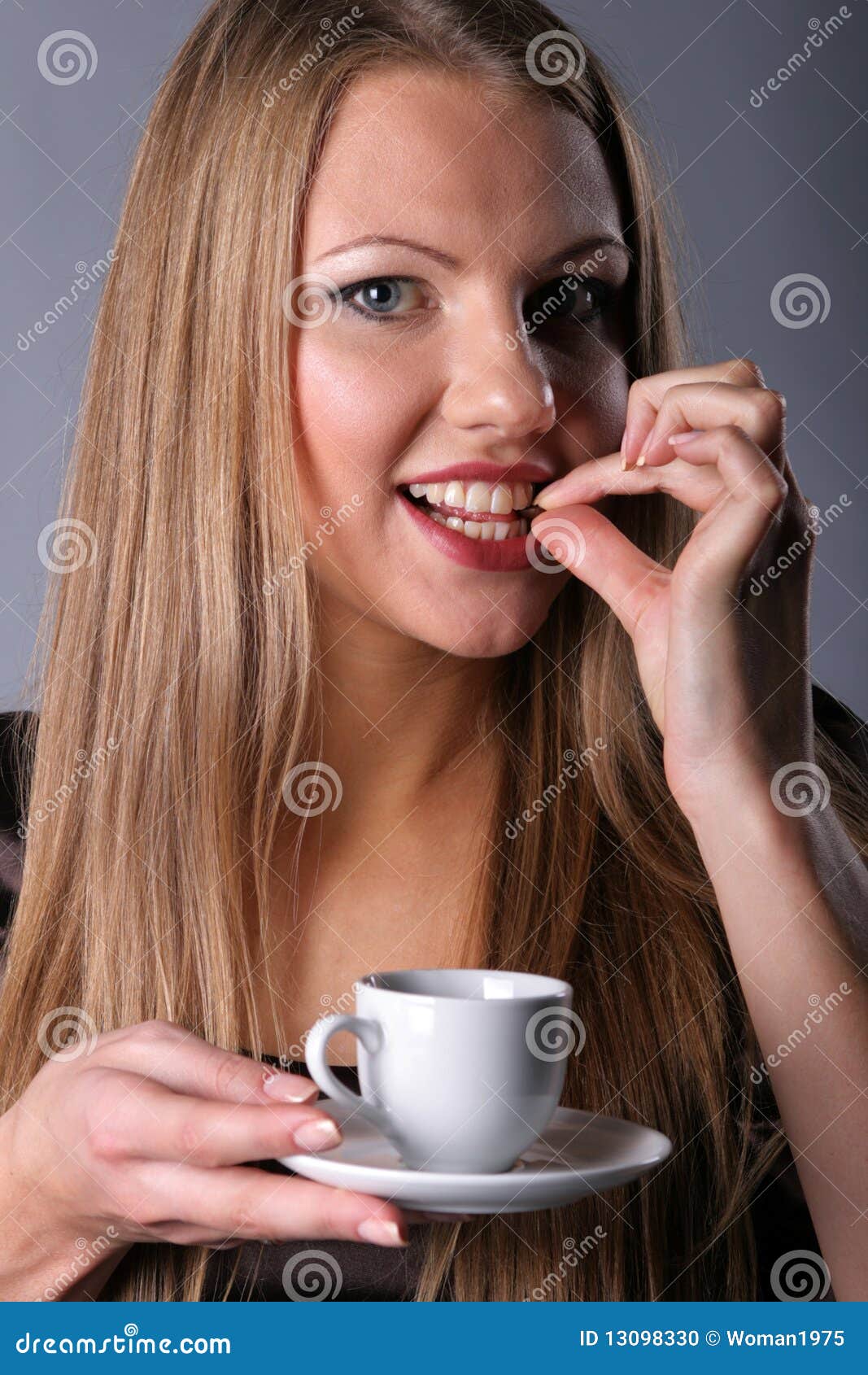 Beautiful Young Girl with a Coffee Cup Stock Photo Image of holding