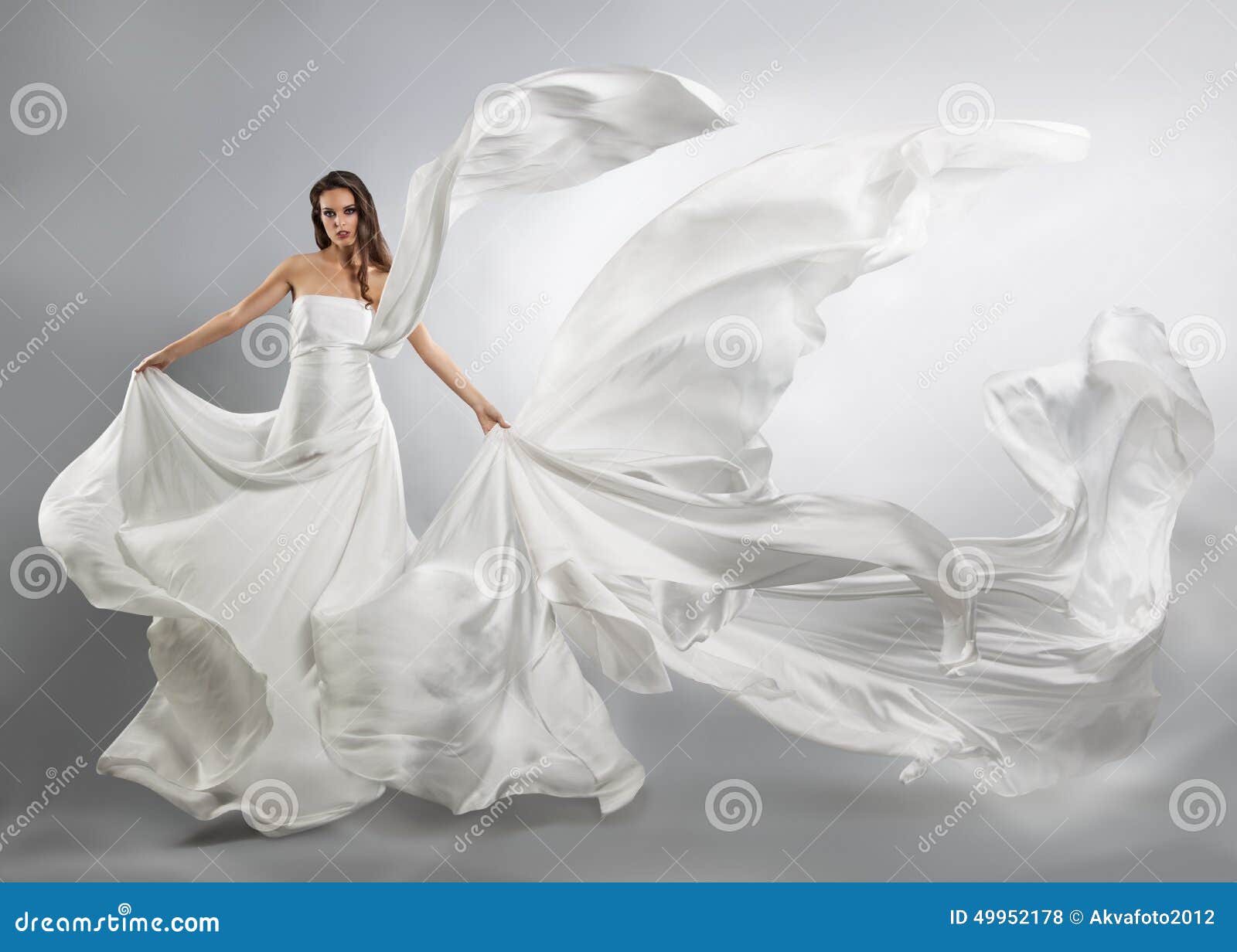 long flowing white dress