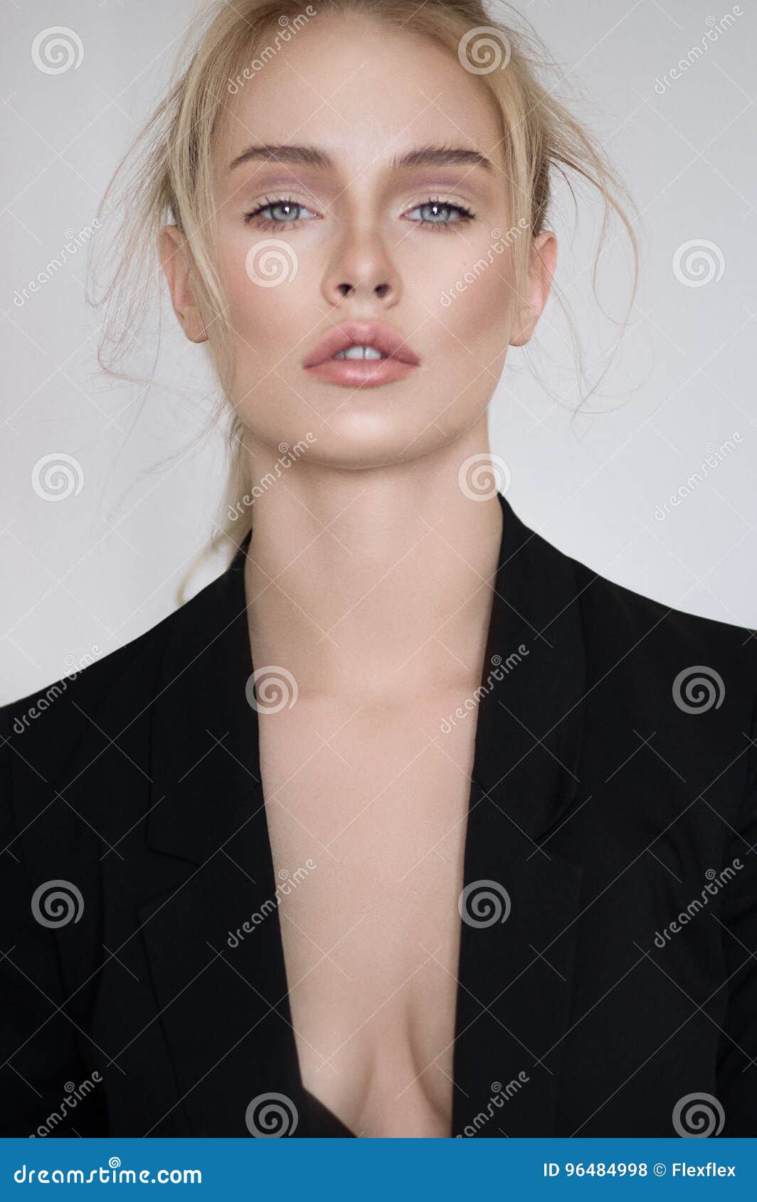 Beautiful Young Girl With Nude Makeup Stock Photo - Image of ...