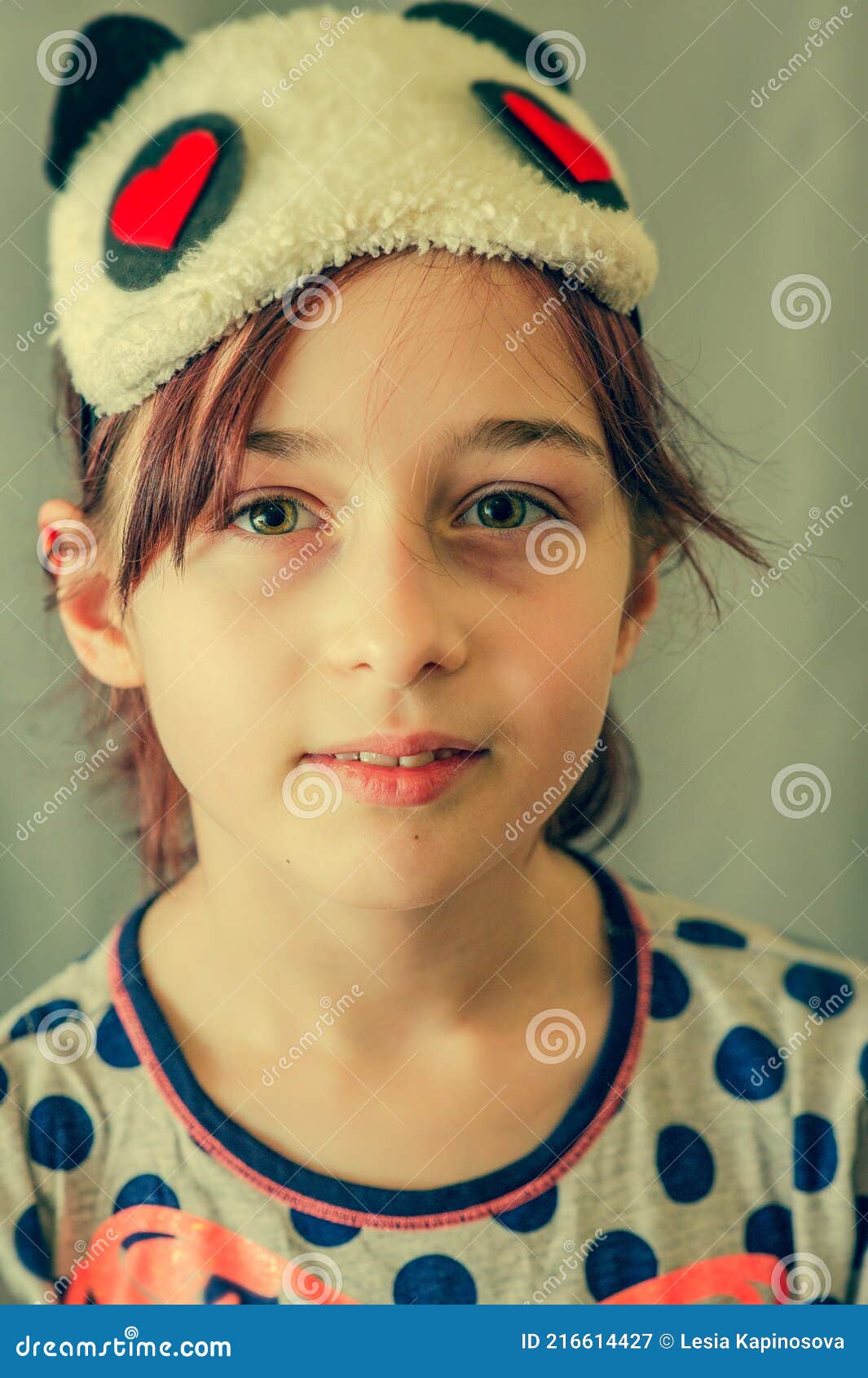 Beautiful Young Girl in Pajamas. Girl in Pajamas Stock Image - Image of ...