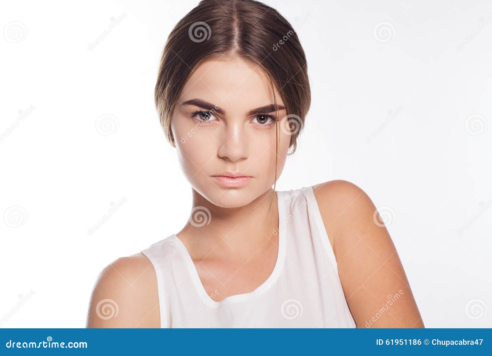 Beautiful Young Girl With Perfect Skin Stock Photo - Image ...