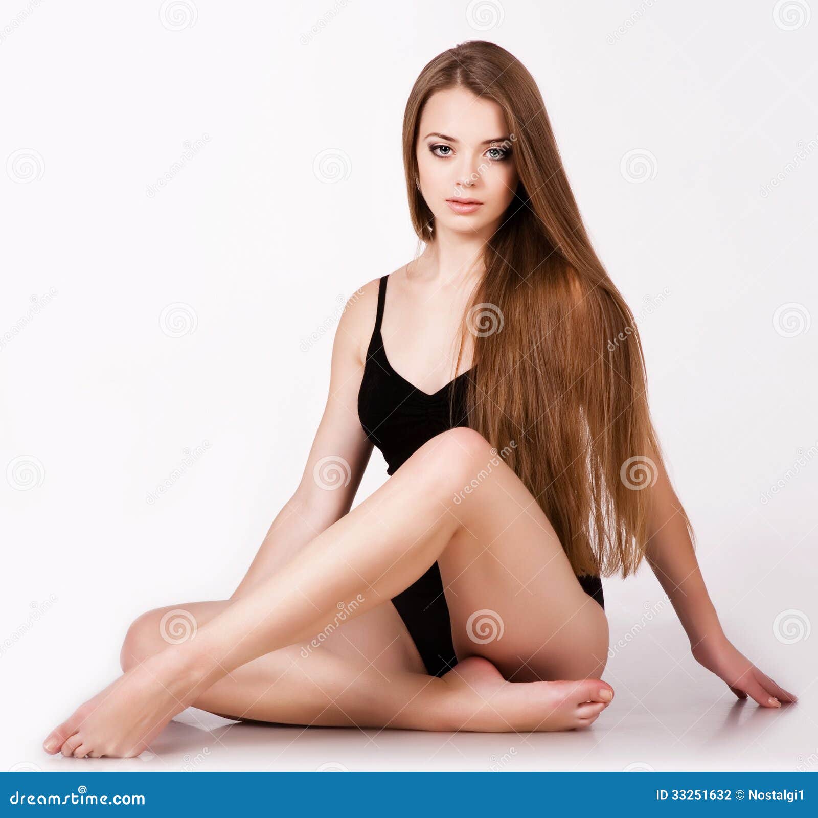 Beautiful Young Girl in Shape for Fitness Stock Photo - Image of