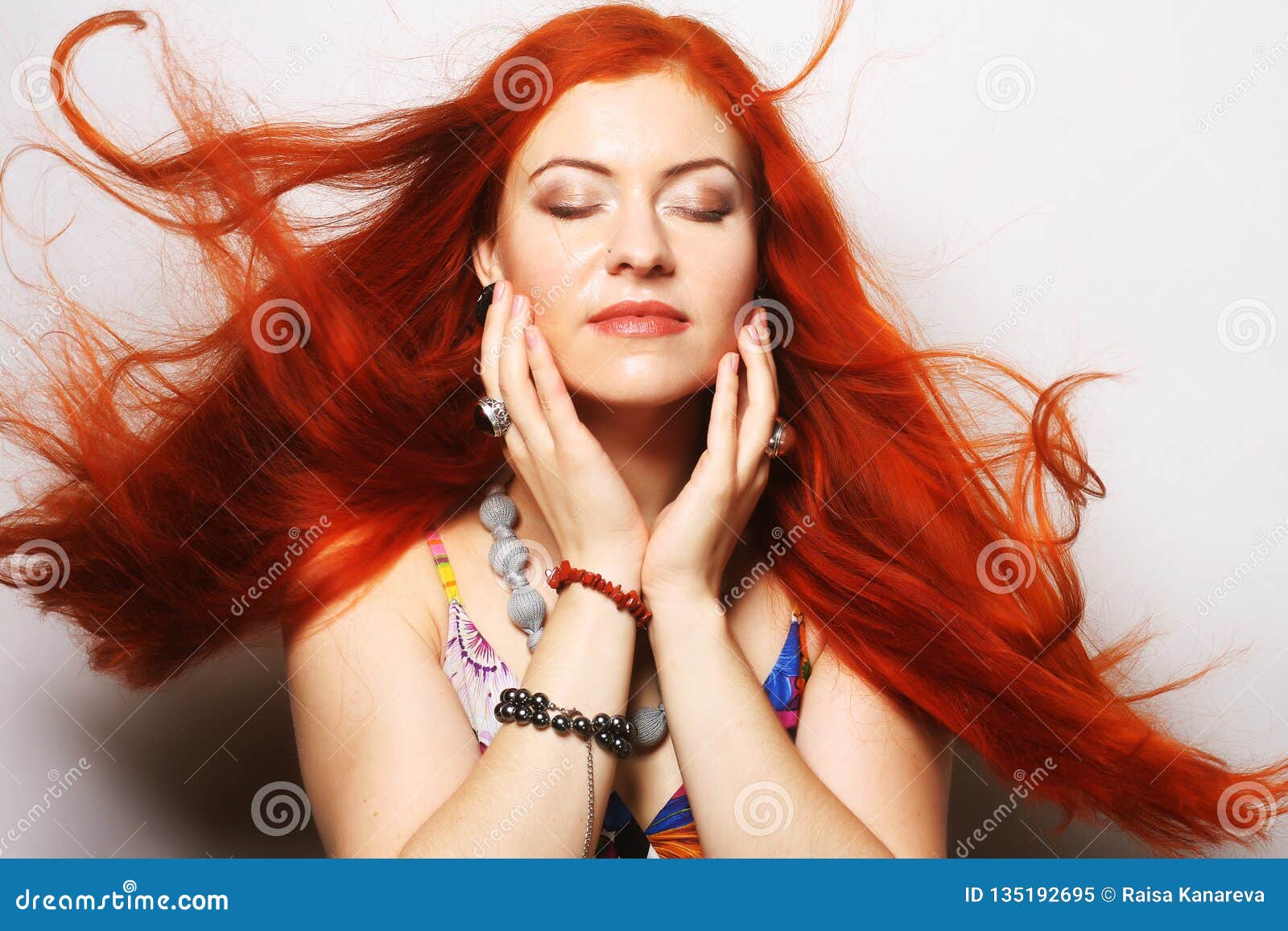 flowing hair