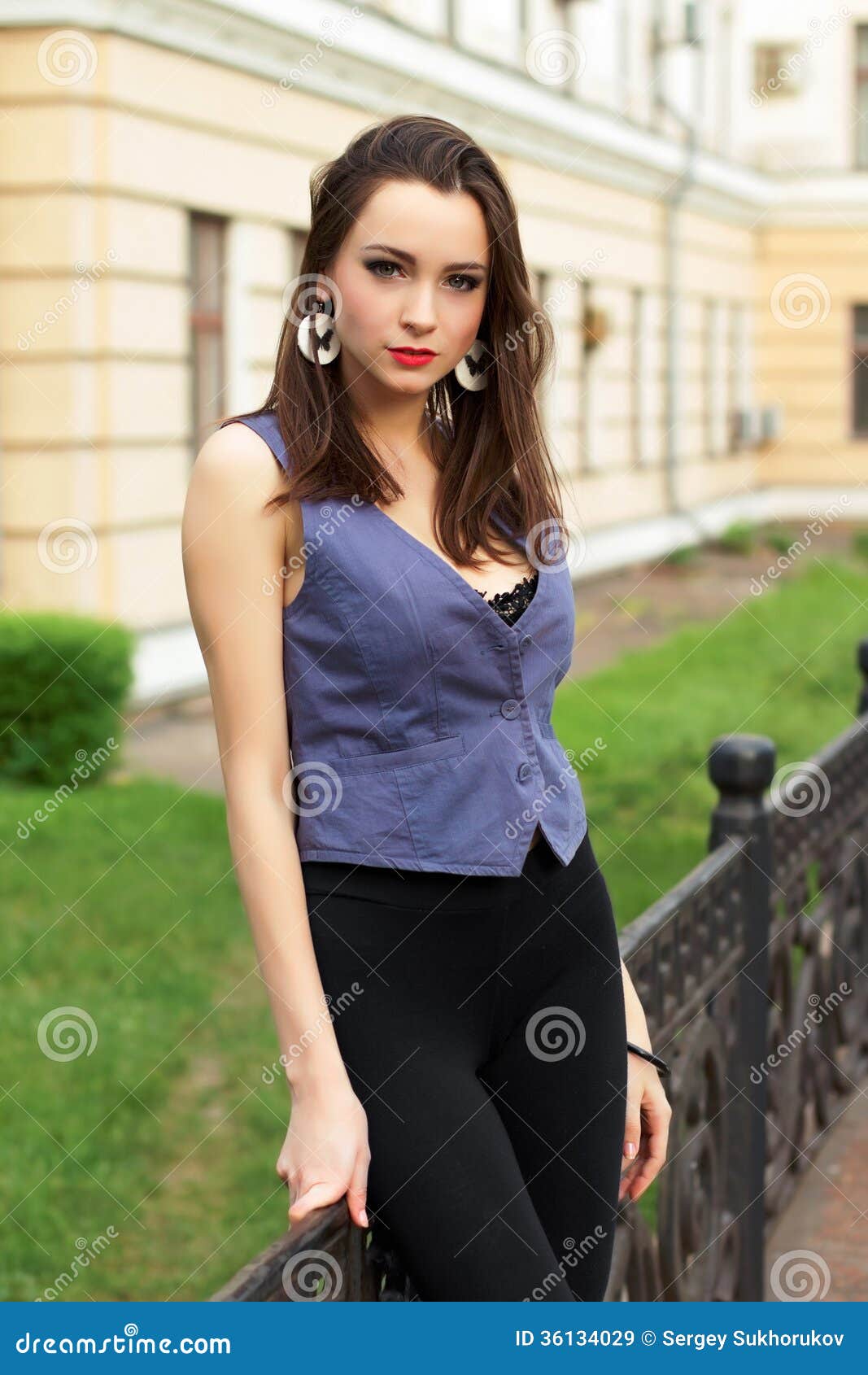 Beautiful young lady stock image. Image of grey, adult - 36134029