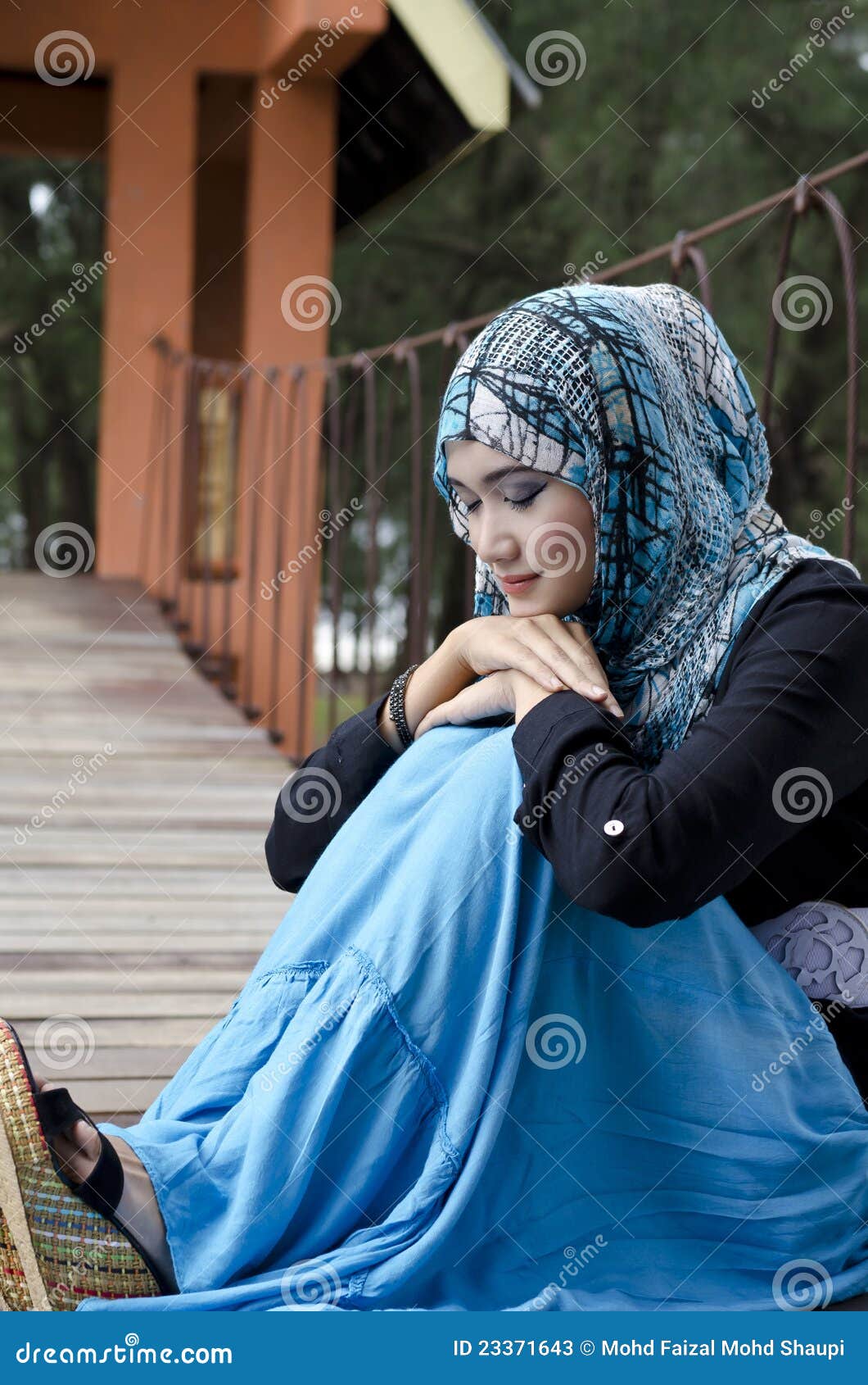  Beautiful  young muslimah  stock image Image of garden 