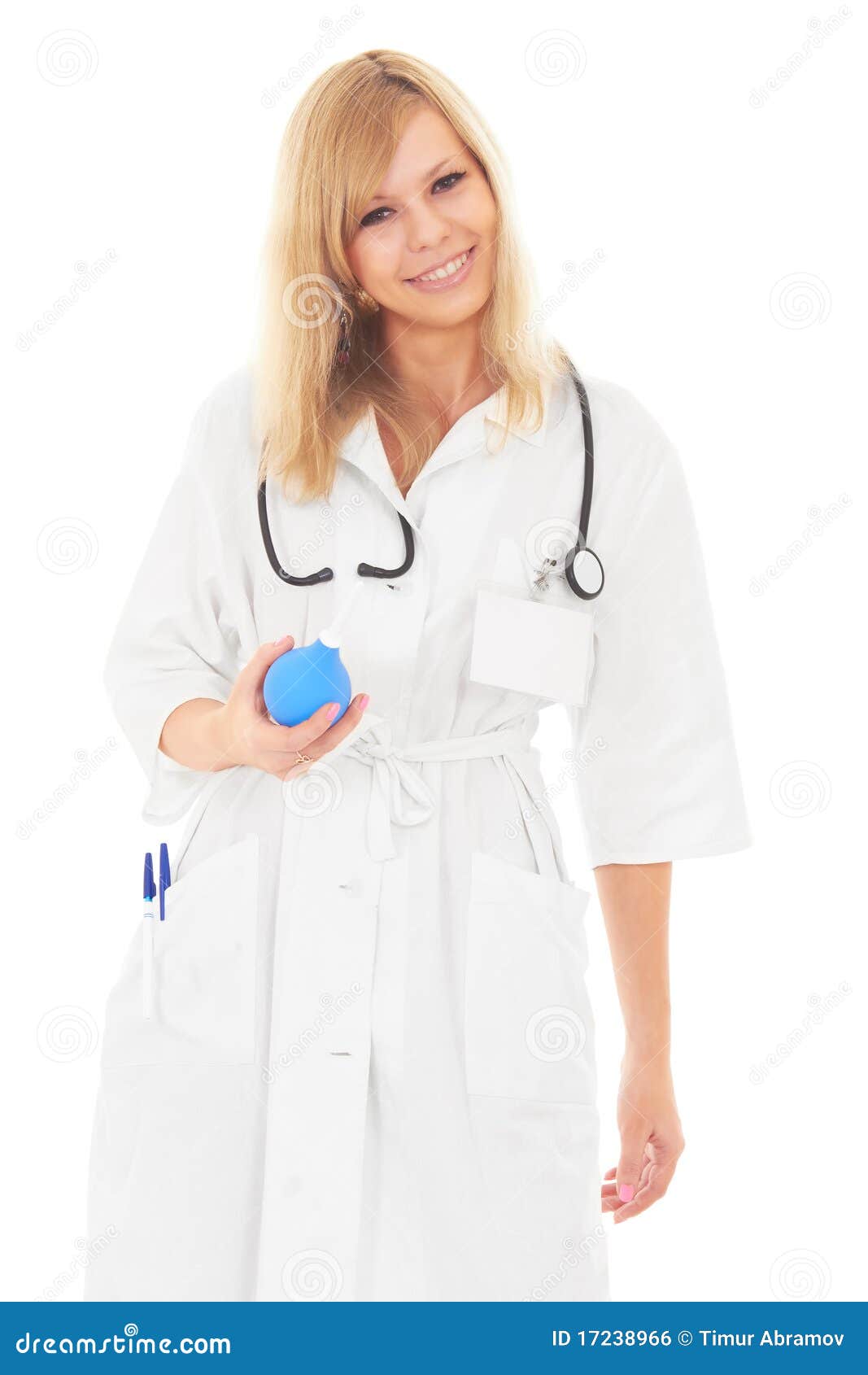 Nurse Has Enema Bag
