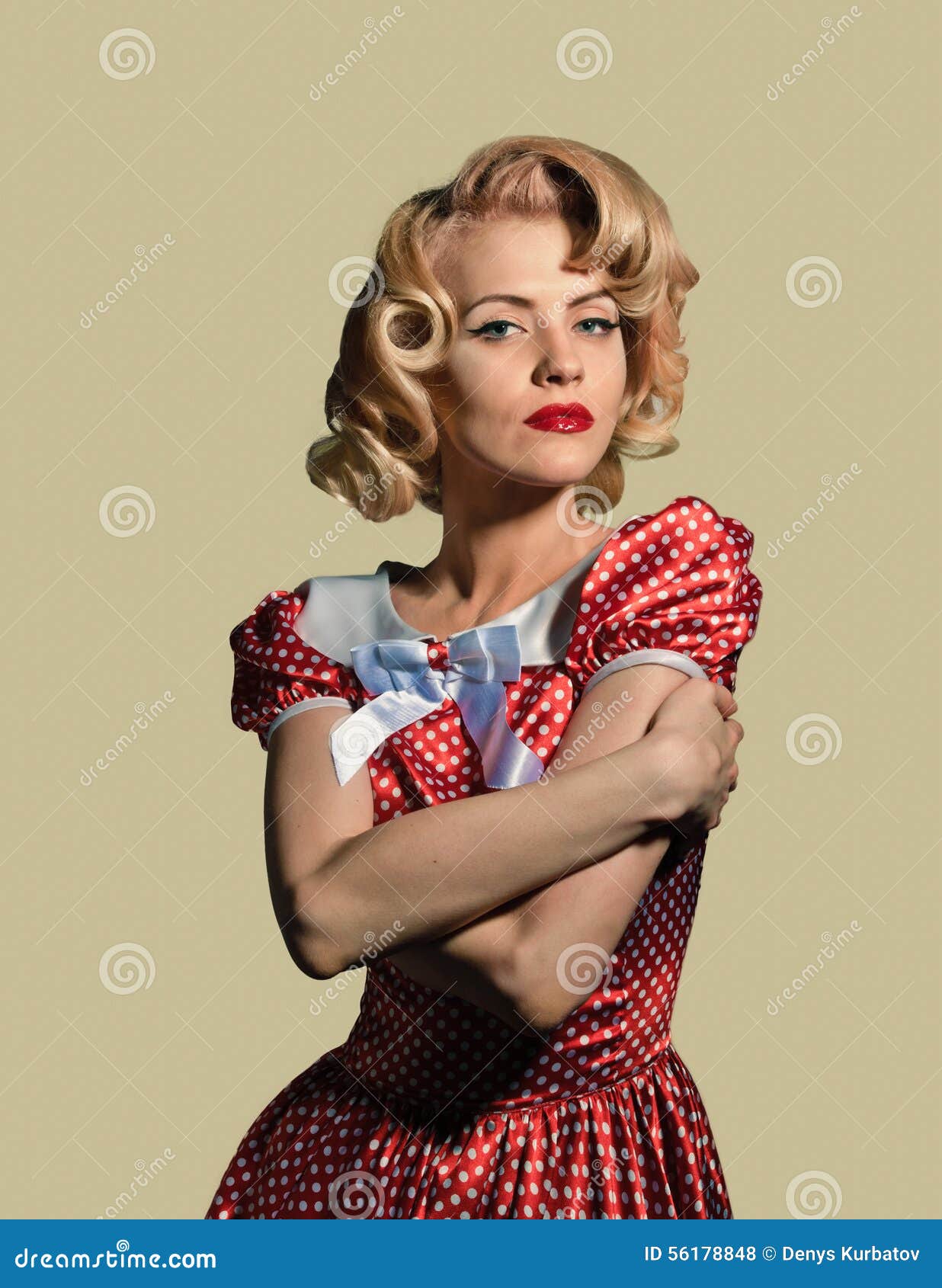 Beautiful Young Retro Pinup Woman Stock Photo - Image of person, lovely ...