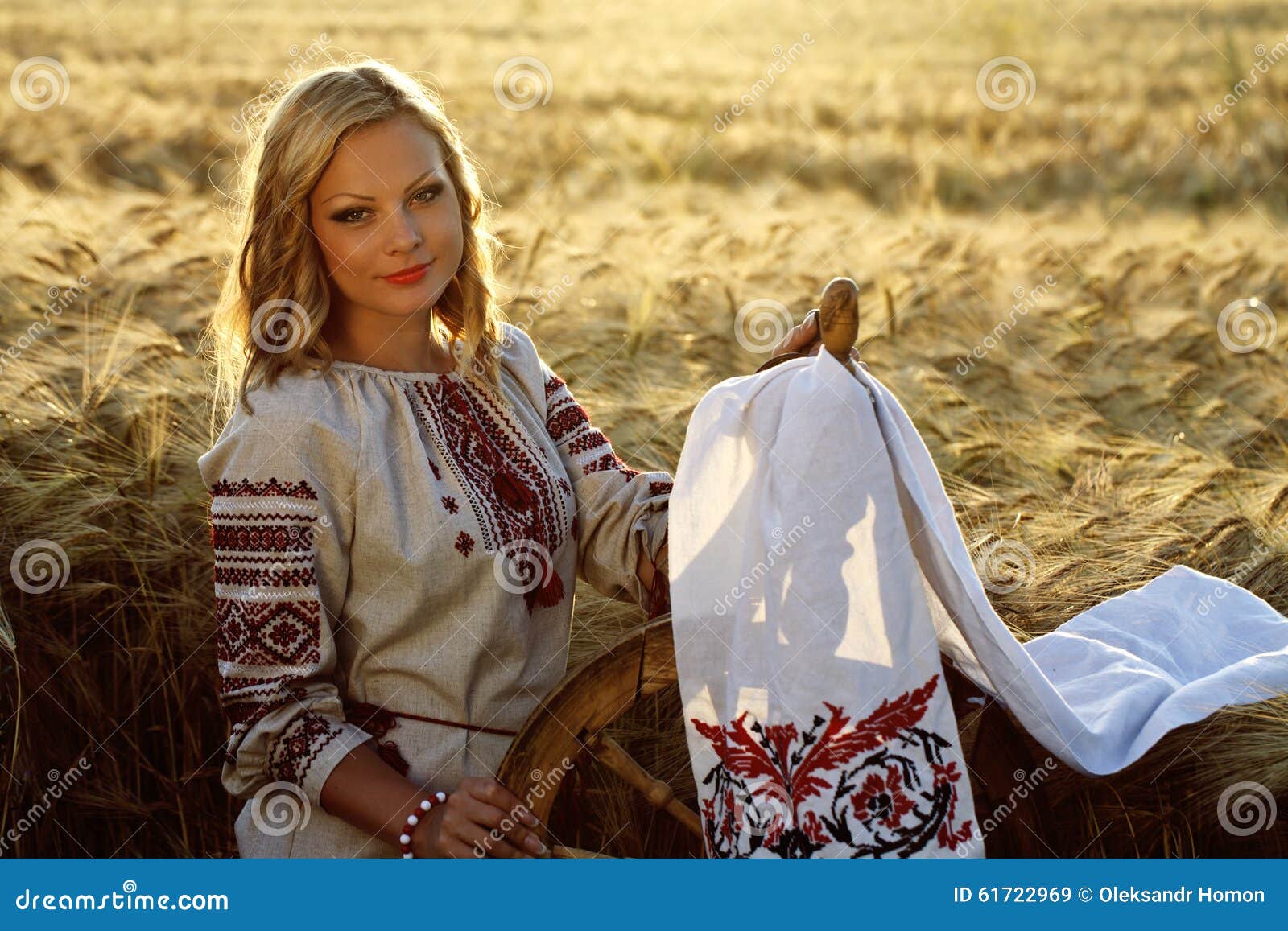 Beautiful Young Ukrainian Girl in Traditional Dress Stock Image - Image ...