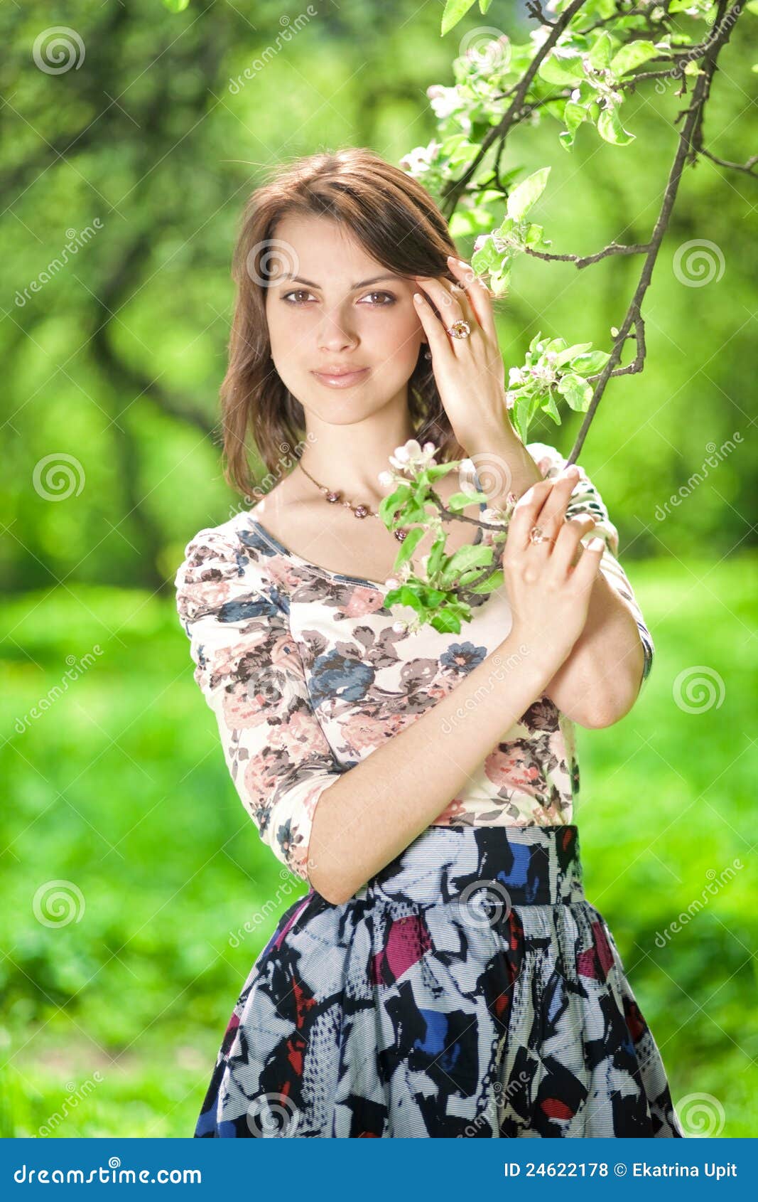 Beautiful young woman stock photo. Image of smile, dress - 24622178