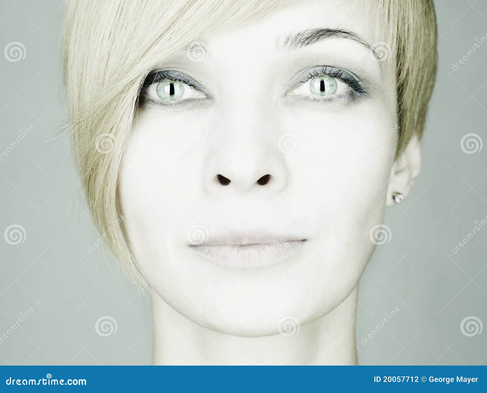 Beautiful Young Woman with Cat Eyes Stock Photo Image of feline