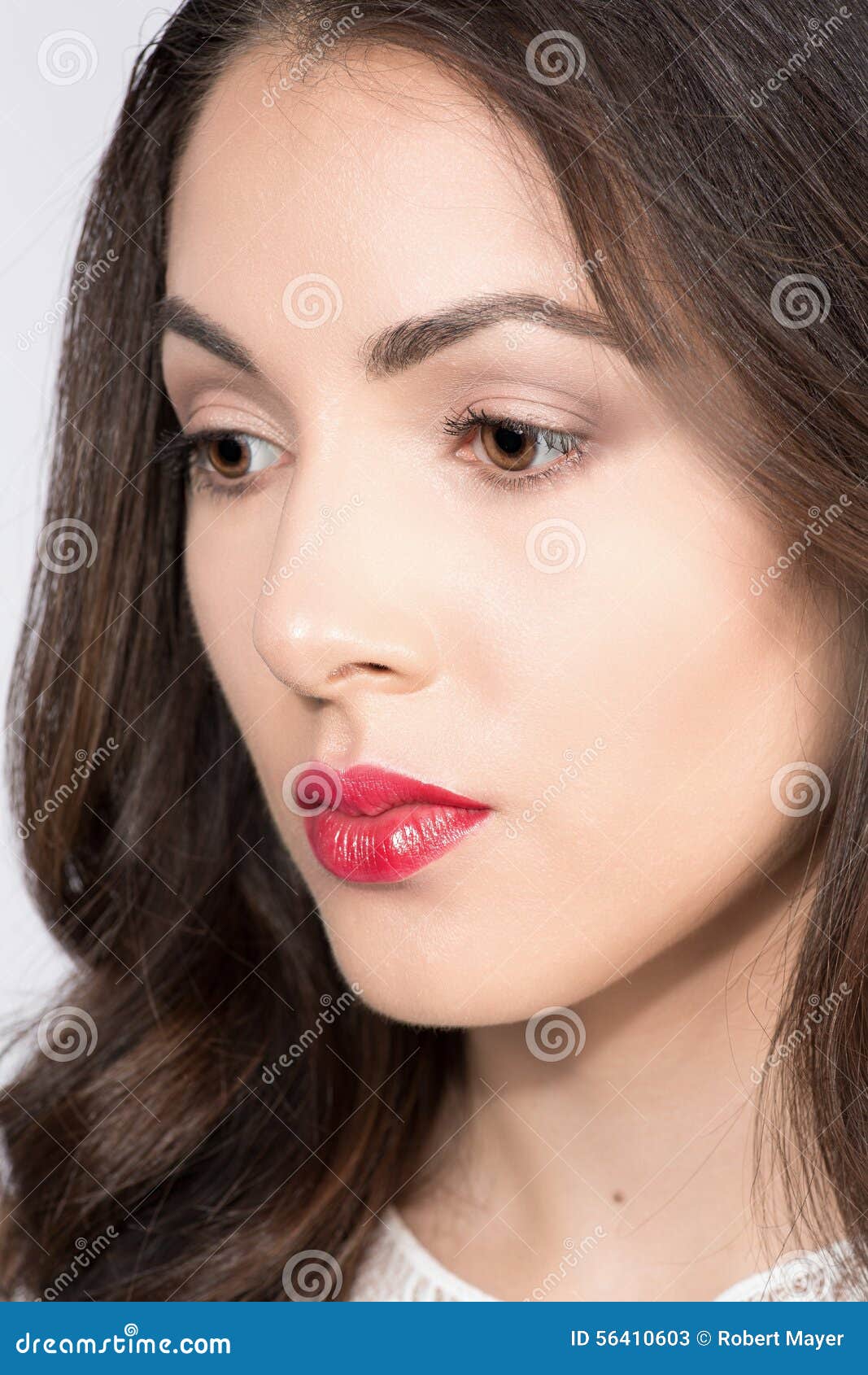 Beautiful Young Woman in Classy White Attire Stock Image - Image of ...