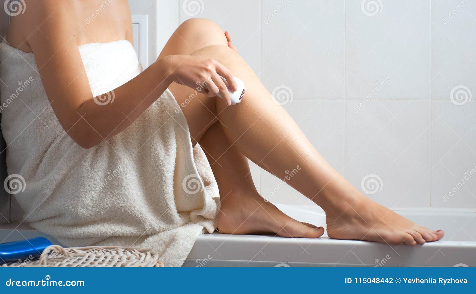 Pretty woman in bathroom stock image. Image of model 