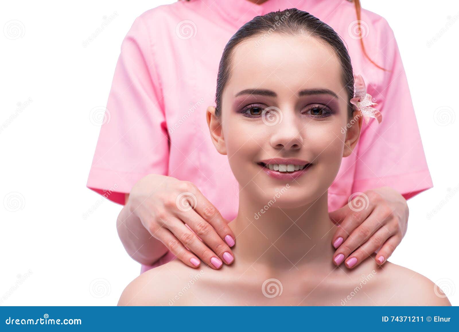 The Beautiful Young Woman During Face Massage Session Stock Image Image Of Health Healthcare