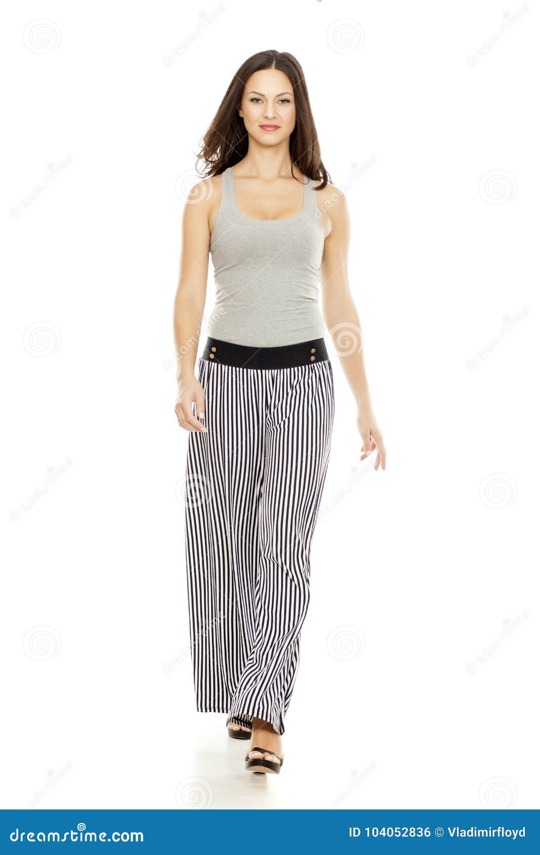 Woman in summer clothes stock photo. Image of female - 104052836