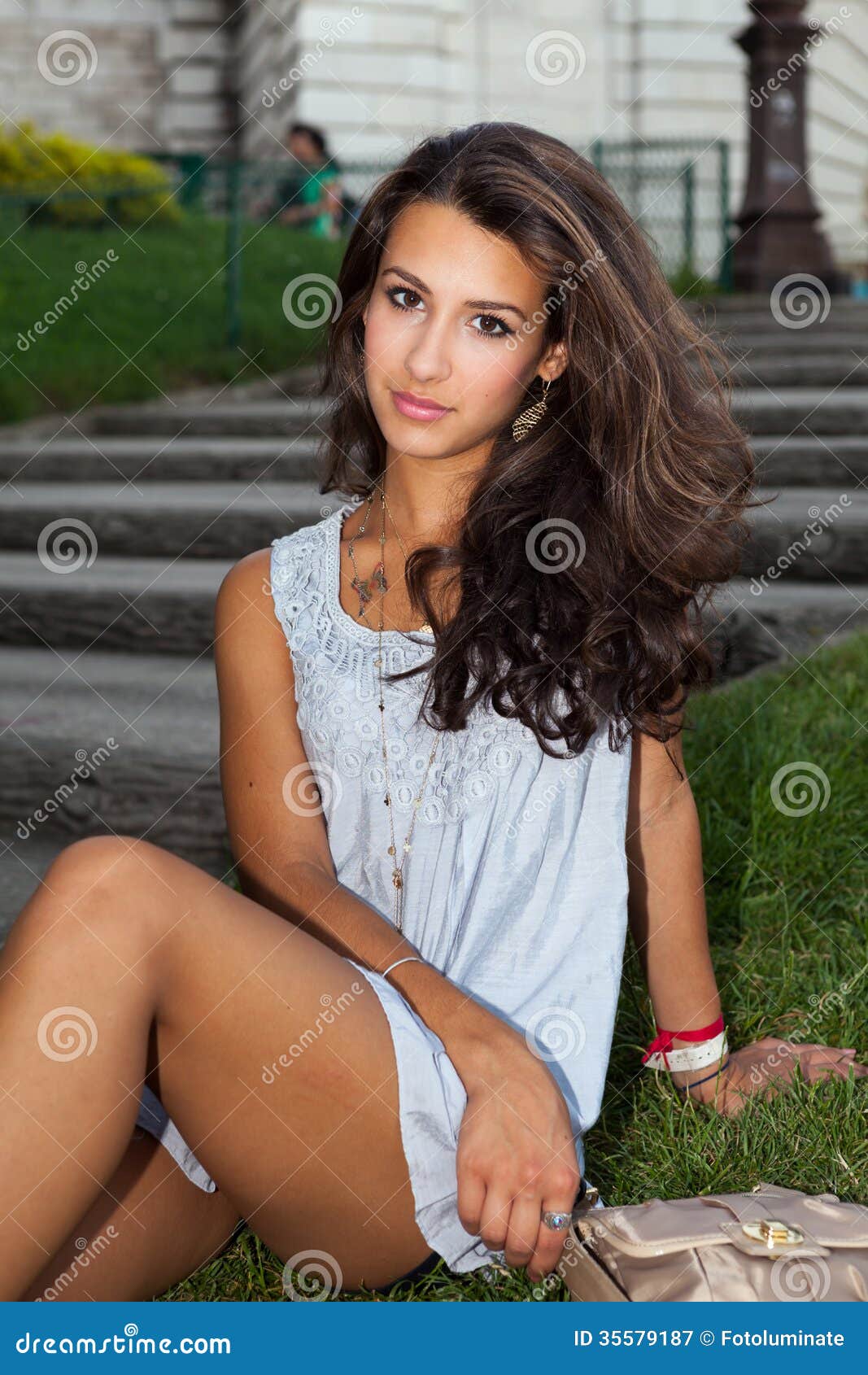 Beautiful Young Woman in Paris Stock Image - Image of beautiful