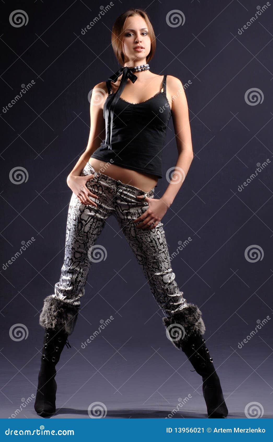 Beautiful Young Woman Photographed in the Studio Stock Image - Image of ...