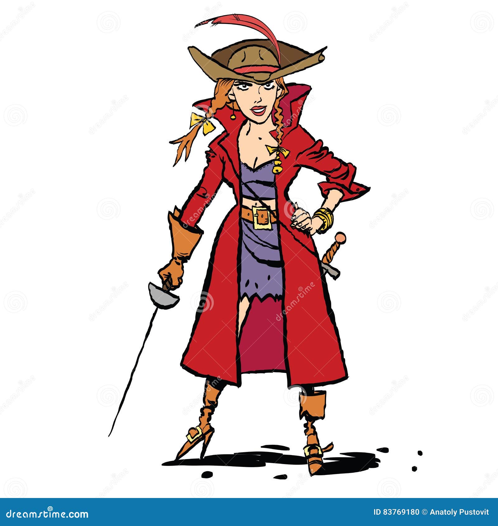 Lady Pirates Esport Mascot Logo Design Vector Illustration 220485010 