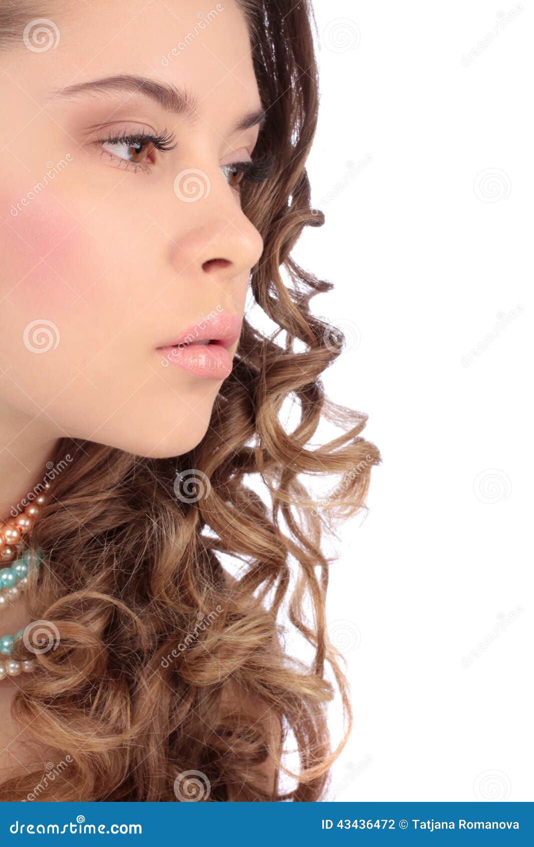 Beautiful Young Woman Face Profile Close Up Stock Images - Download