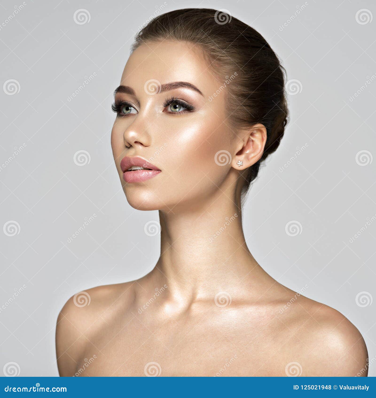 Beautiful Young Woman - Profile View. Stock Photo - Image of care ...