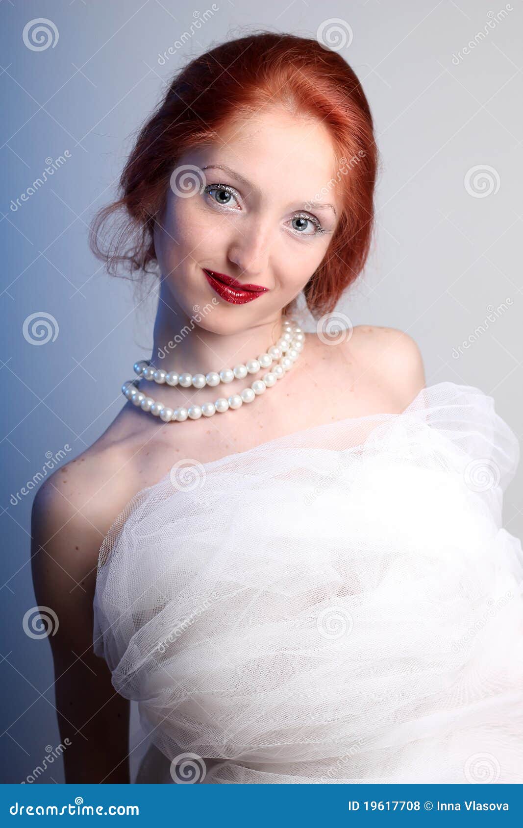 Beautiful Young Woman with Red Hair Bride Stock Photo - Image of face ...