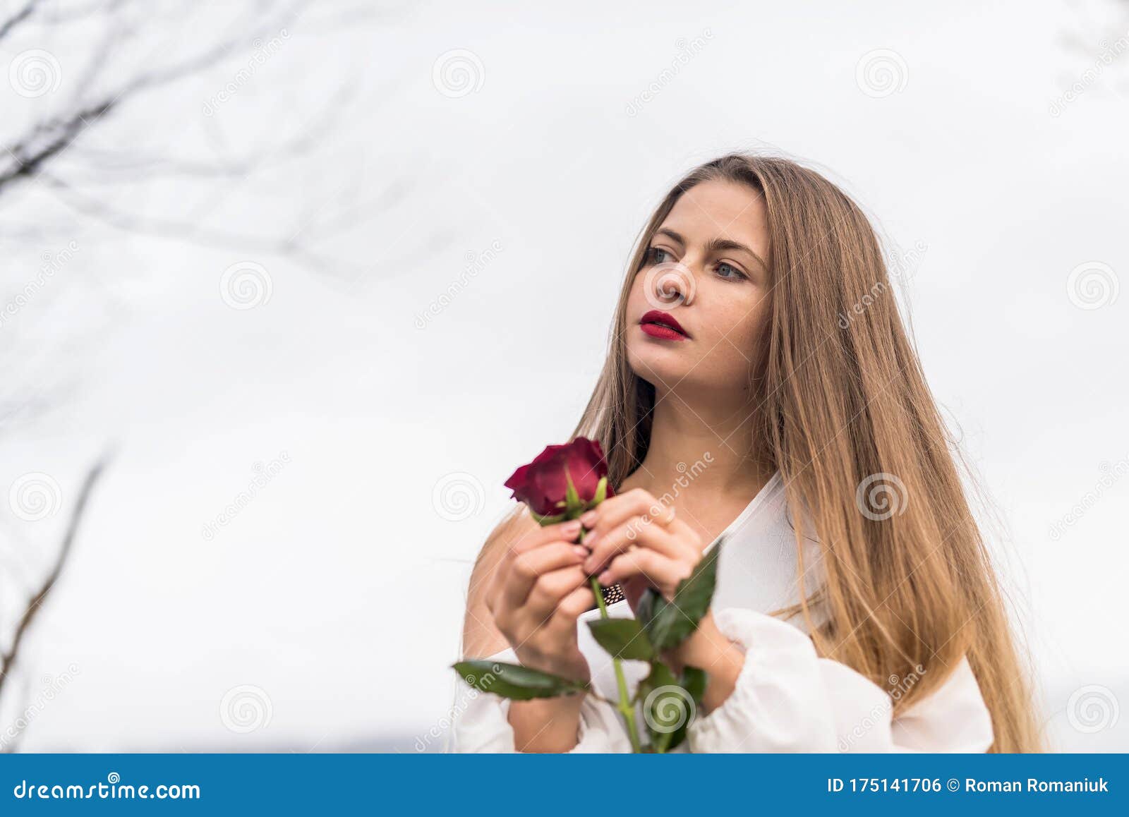 Man poses with rose in cafe. Stock Photo | Adobe Stock
