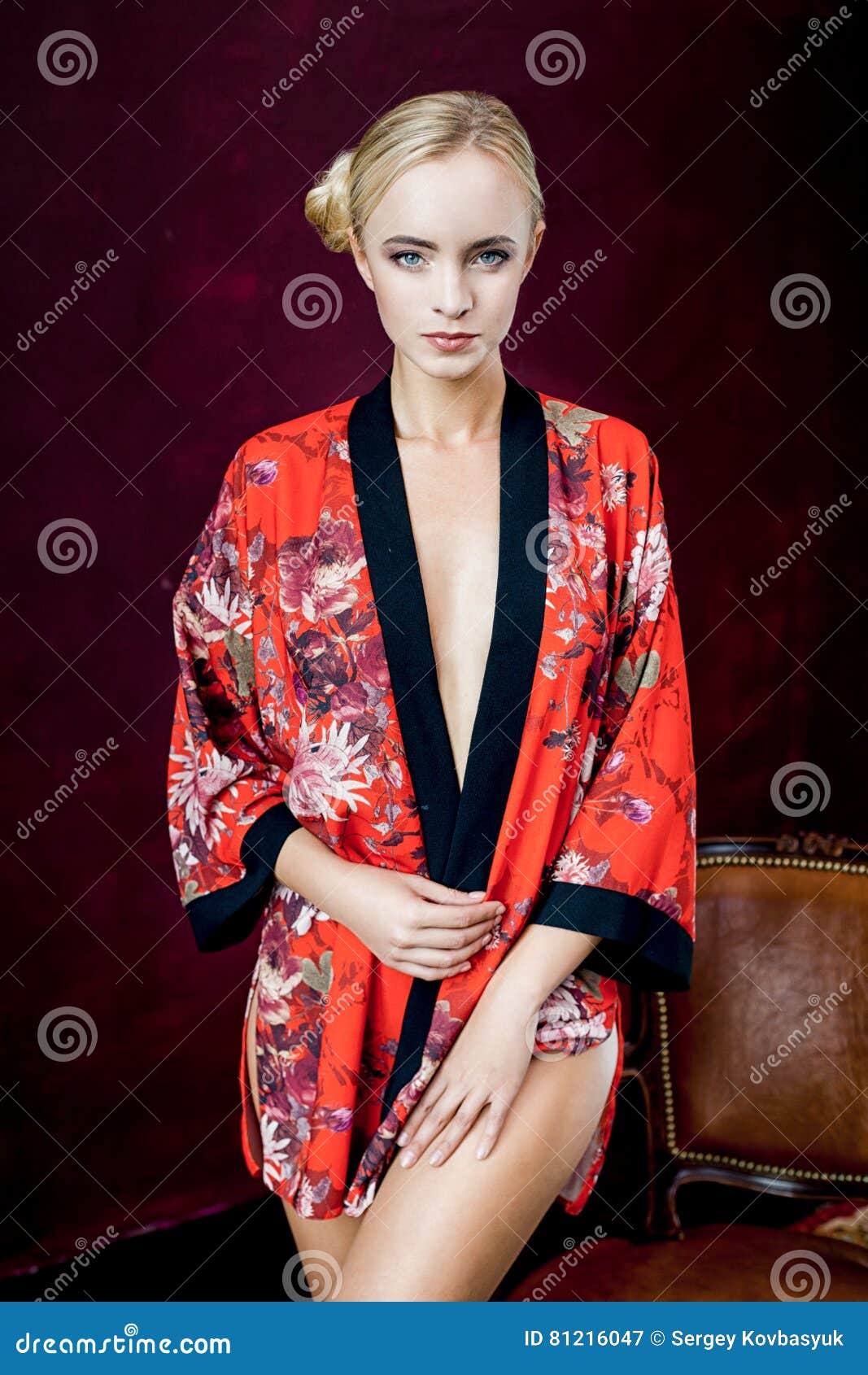 Beautiful Young Woman in Robe. Stock Image - Image of feminine, details:  81216047