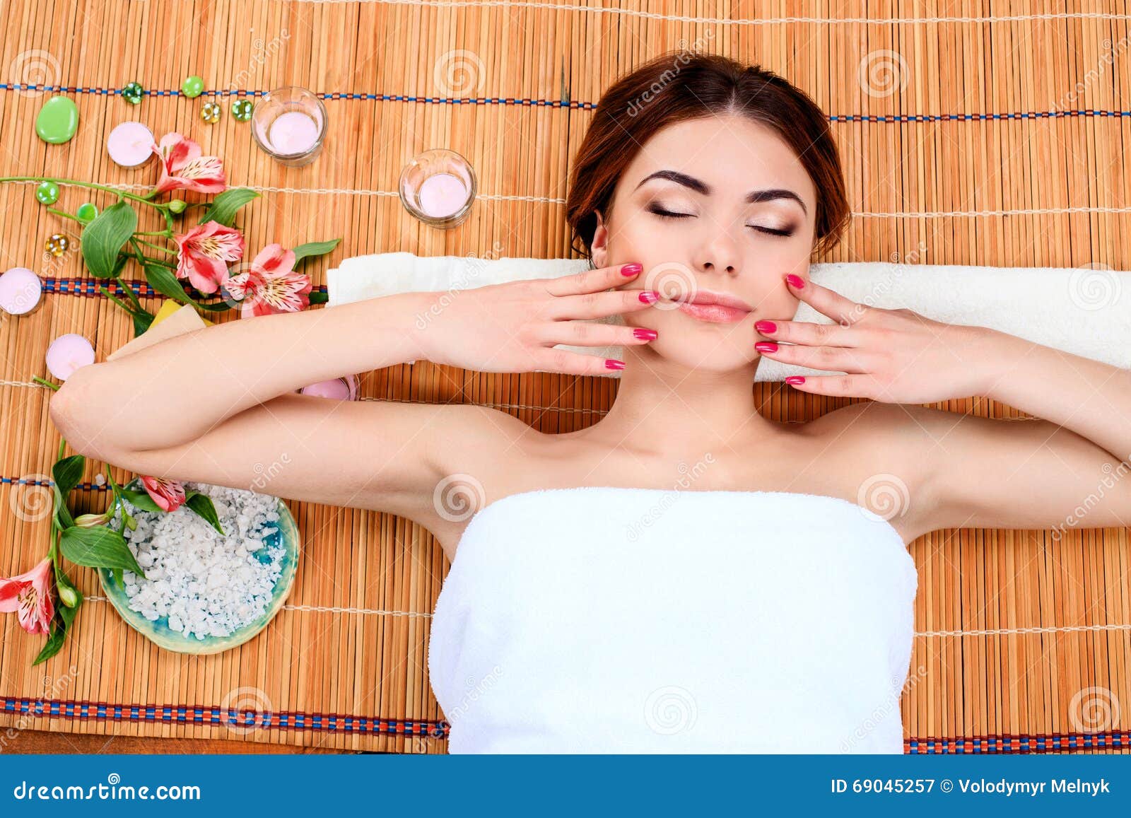 Beautiful Young Woman At A Spa Salon Stock Image Image Of Health Happy 69045257