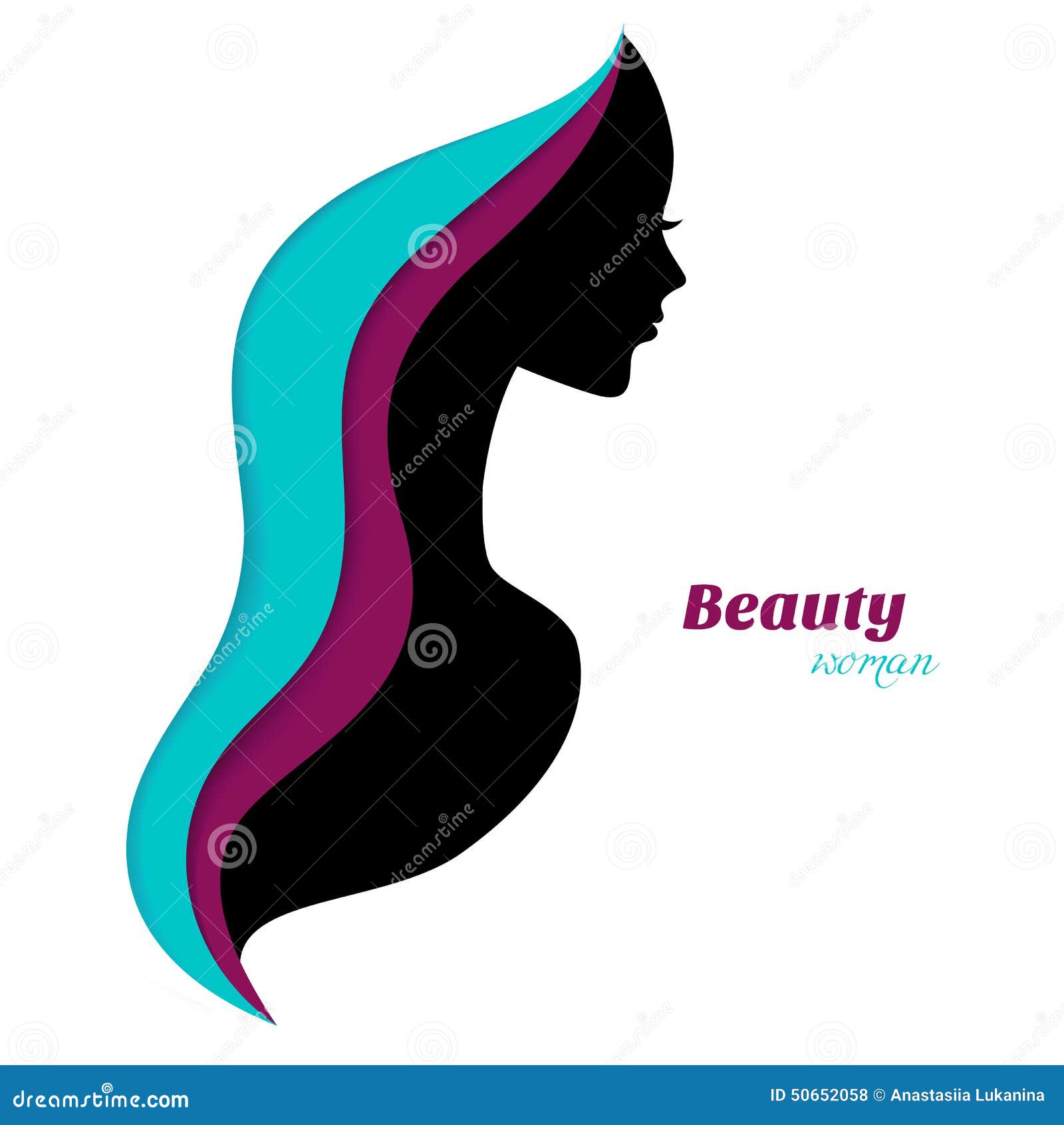Beautiful and young woman stock vector. Illustration of makeup - 50652058