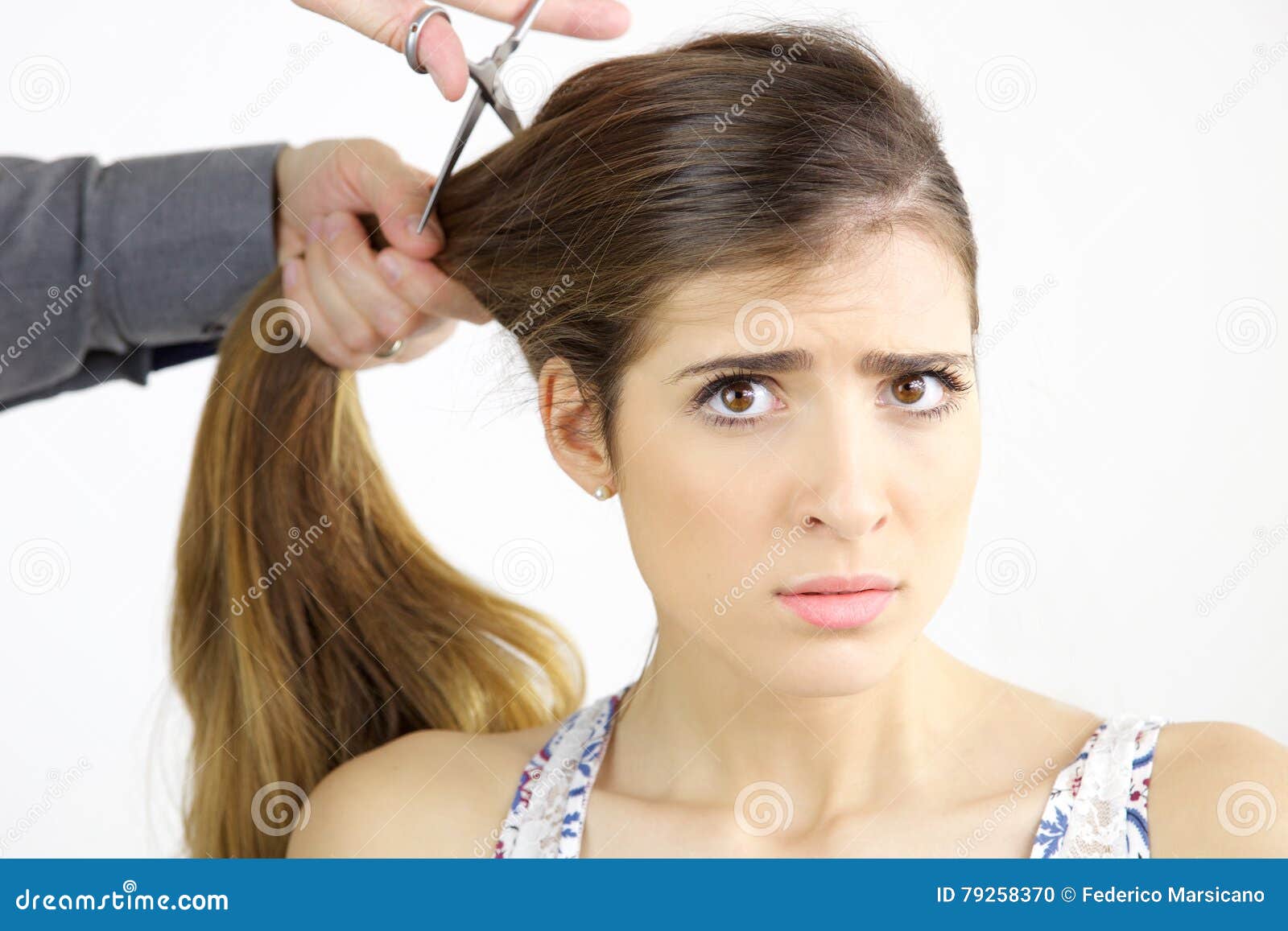 Beautiful Young Woman with Very Long Hair Disappointed while Getting Haircut Stock Photo - Image of professional, girl: 79258370 Beautiful Young Woman with Very Long Hair Disappointed while Getting Haircut Stock Photo - Image of professional, girl: 79258370