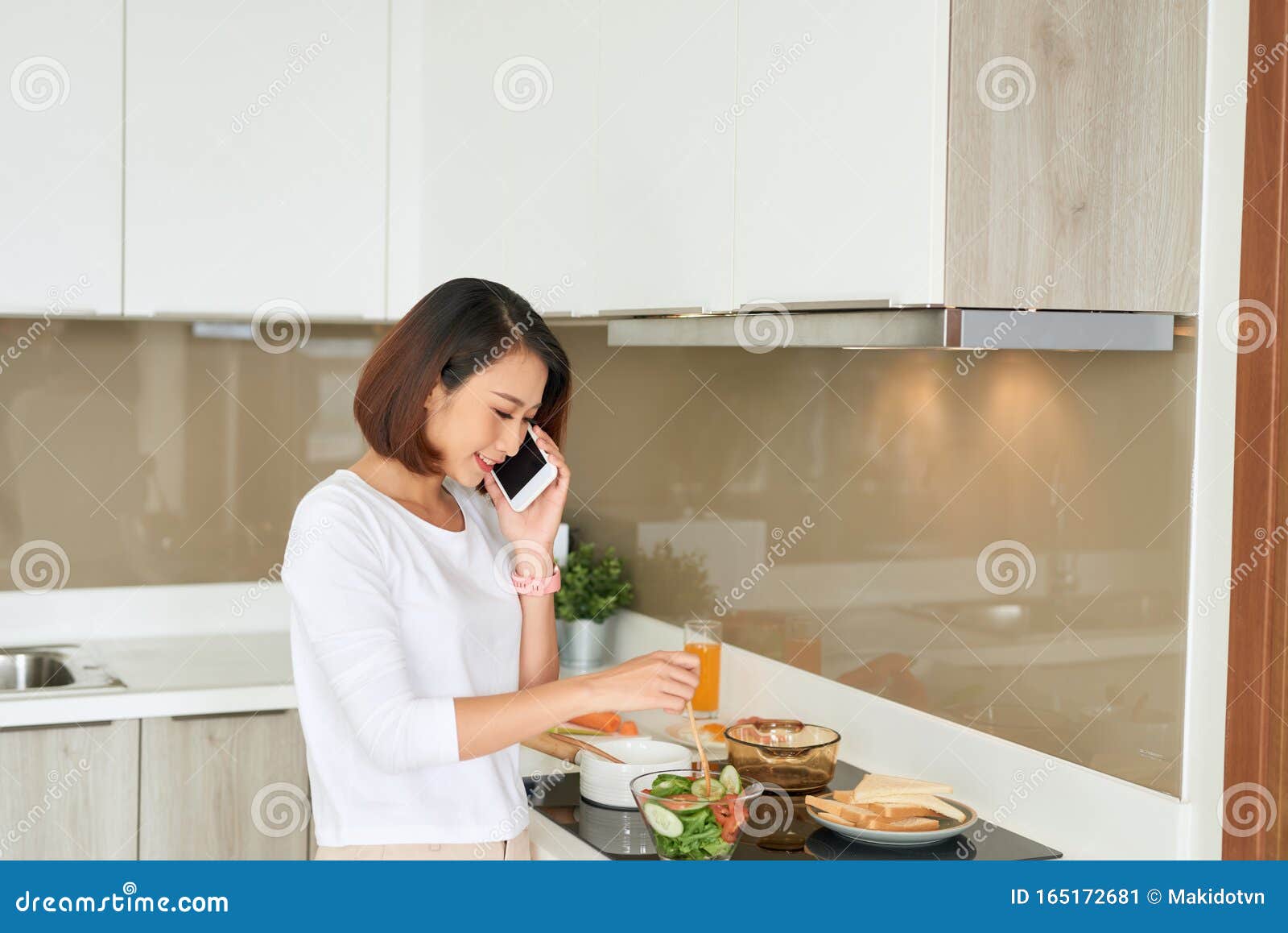 Crazy Housewife Cook In Kitchen Stock Photo - Image: 66859882
