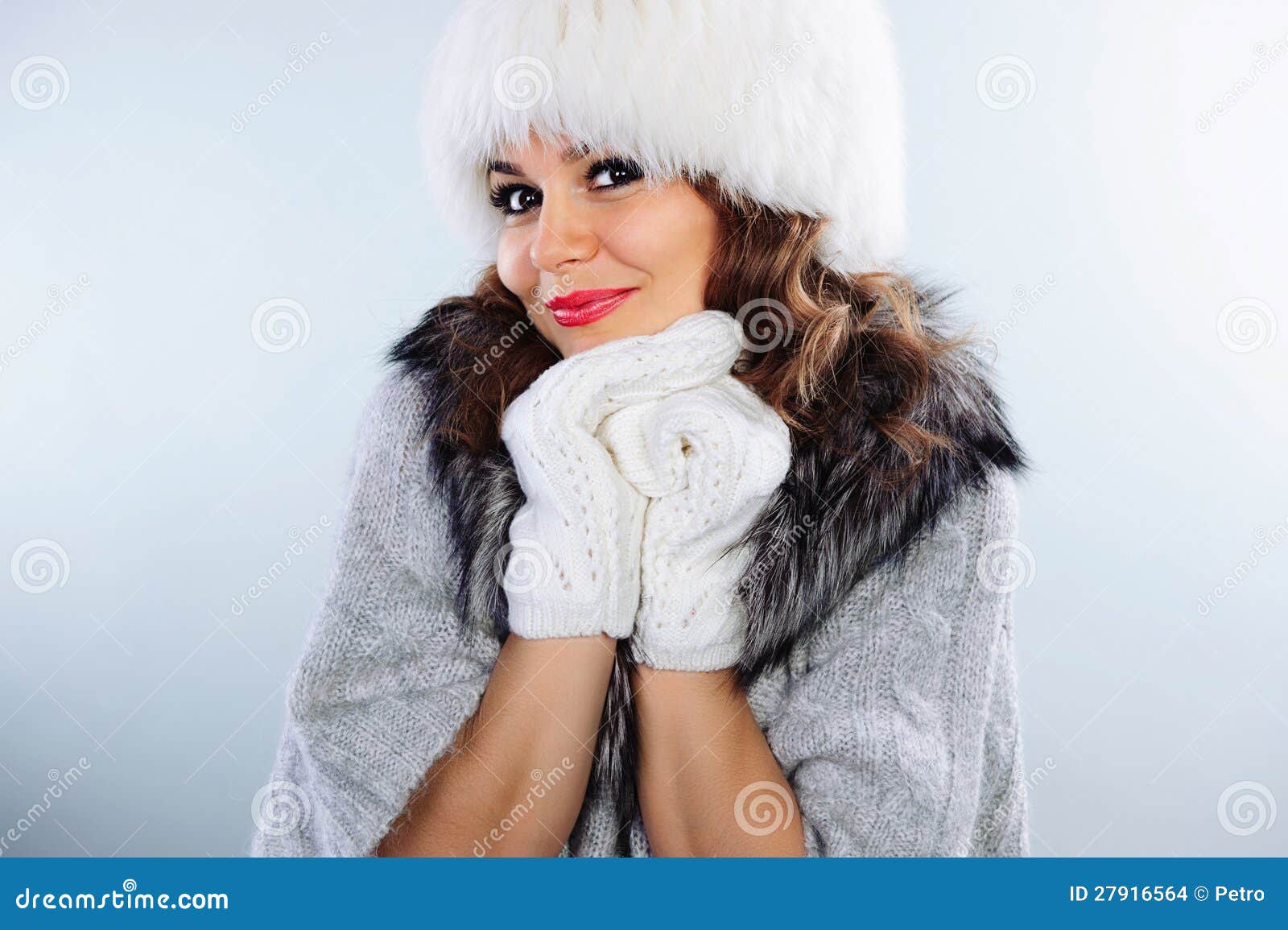 Beautiful Young Woman in Winter Clothes Stock Photo - Image of cool ...