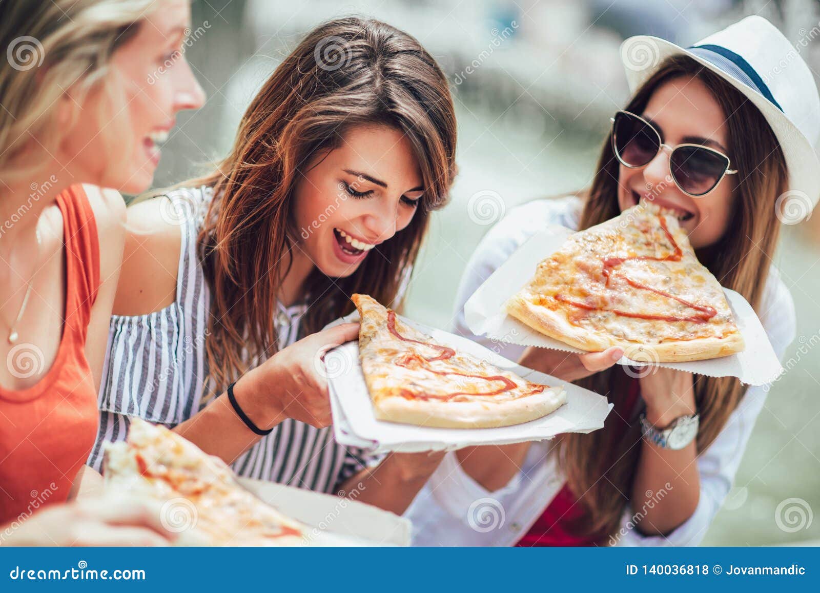 Friends Have Pizza Party at Home, Fun Leisure Stock Image - Image of slice,  friendship: 91951315