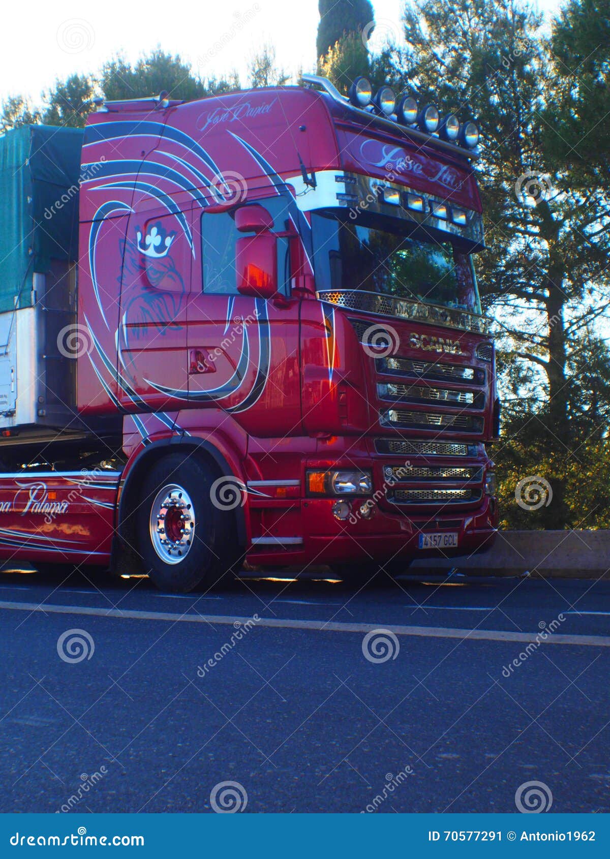 Beautifull Scania V8 Truck Cargo Editorial Photo - Image of