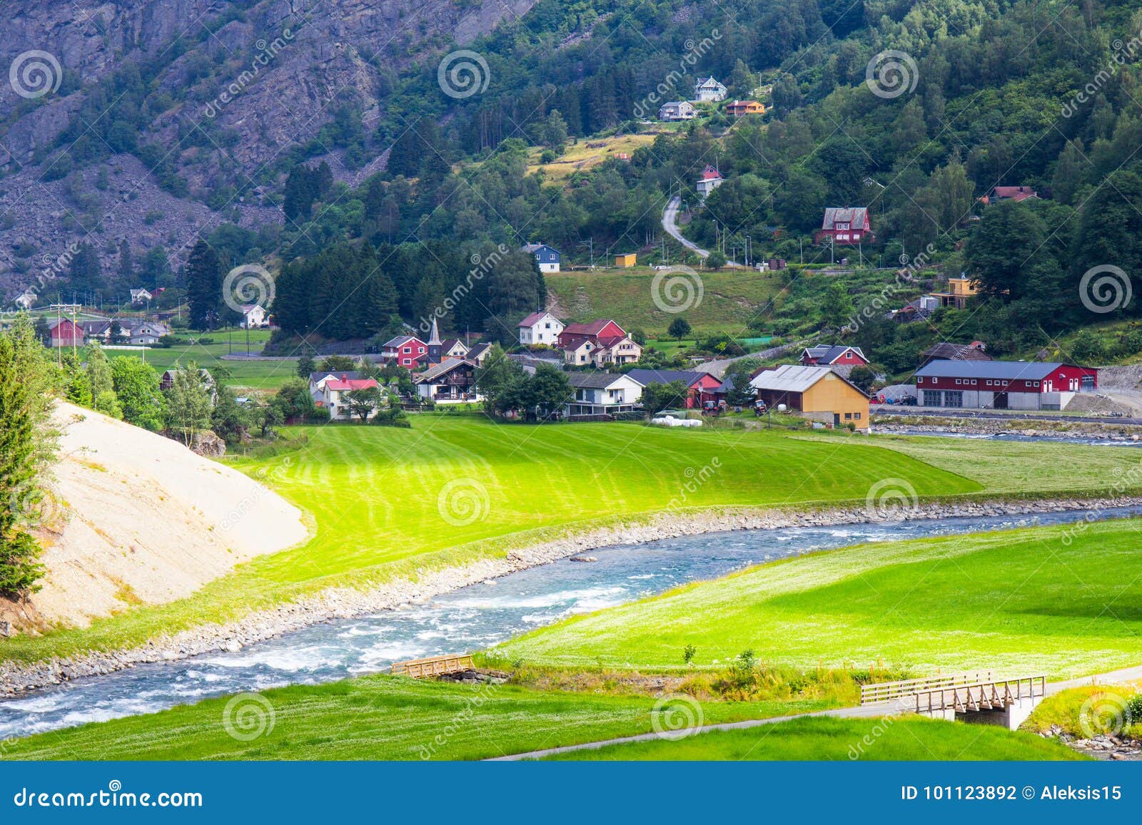 beautifull view by the flam to myrdal railway line norway