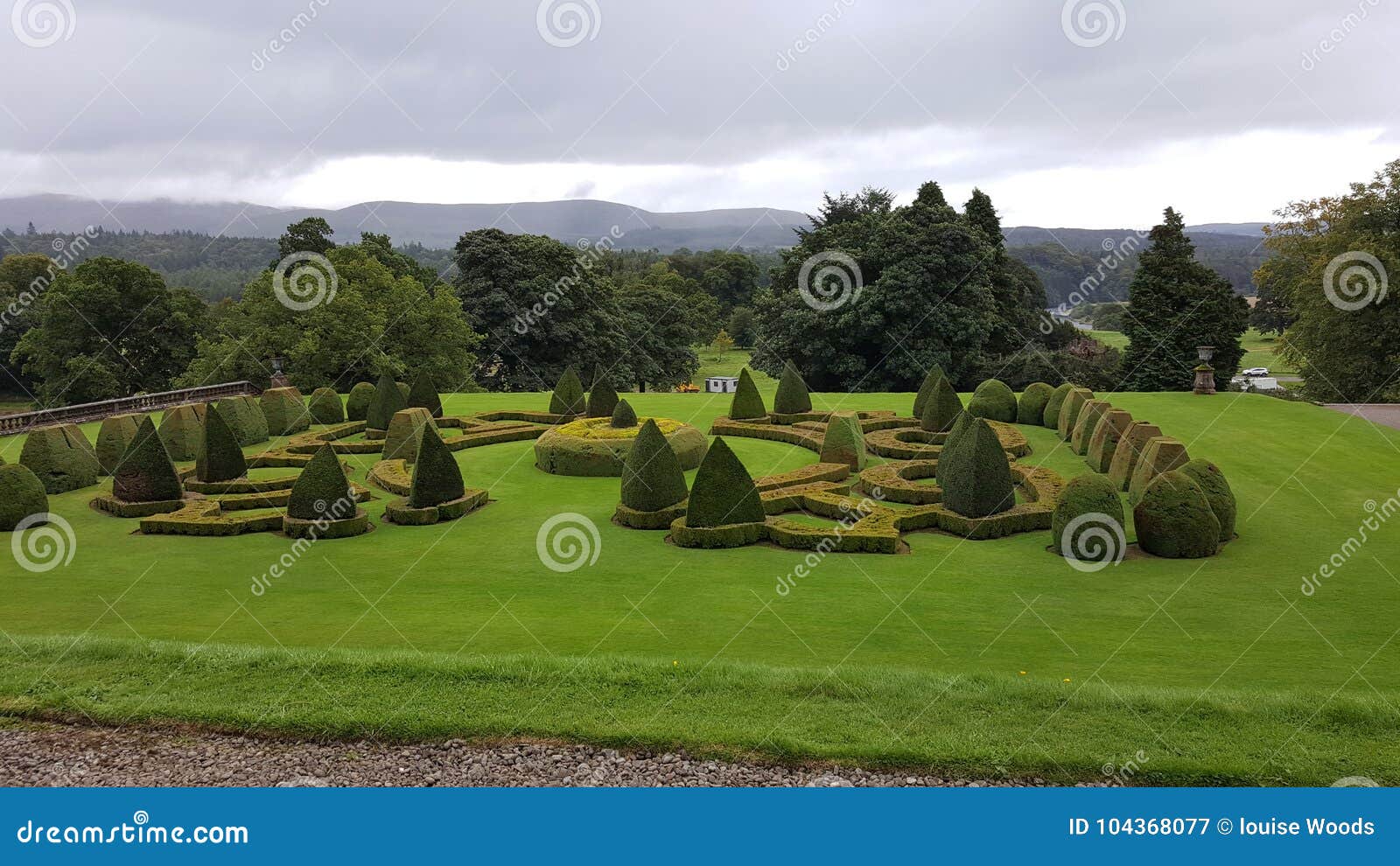 Scottish estate gardens stock image. Image of greenery - 104368077