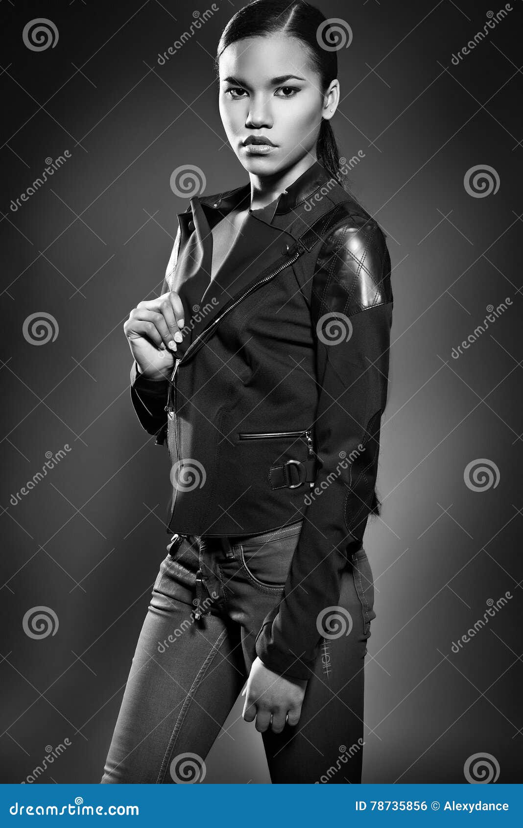 Beauty Black Model Posing in the Studio Stock Photo Image of perfect