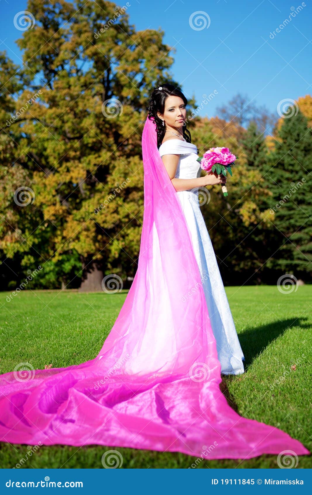 wedding veil purple