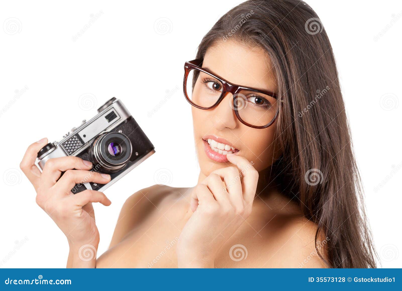 Beauty With Camera Stock Photo Image Of Horizontal