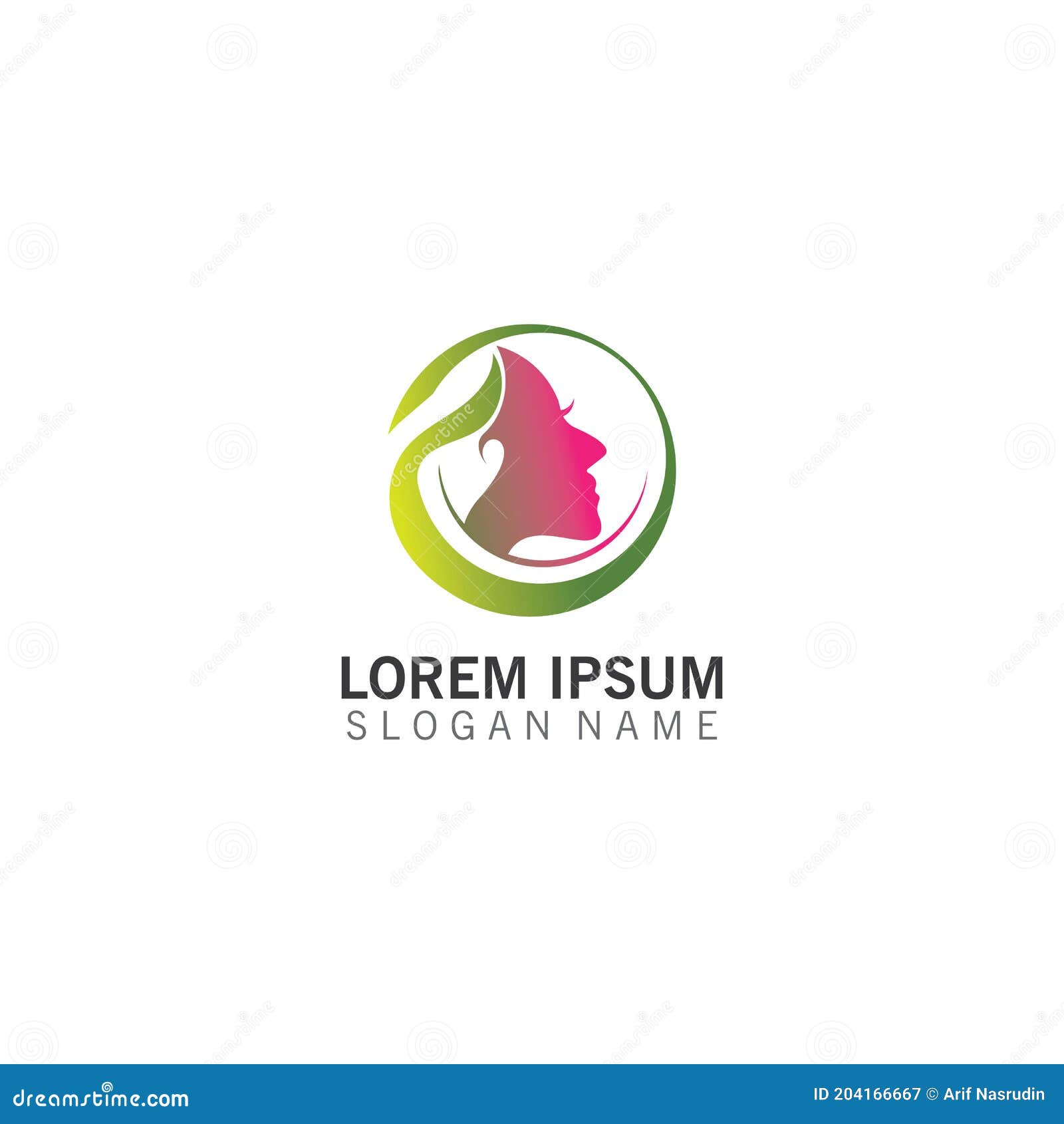 Beauty Care Saloon Logo. Fresh Face Beauty Logo Template Design Stock Image  - Image of skin, cosmetic: 204166667