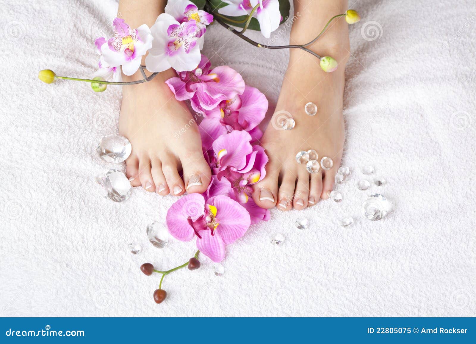 beauty concept - acrylic toenails